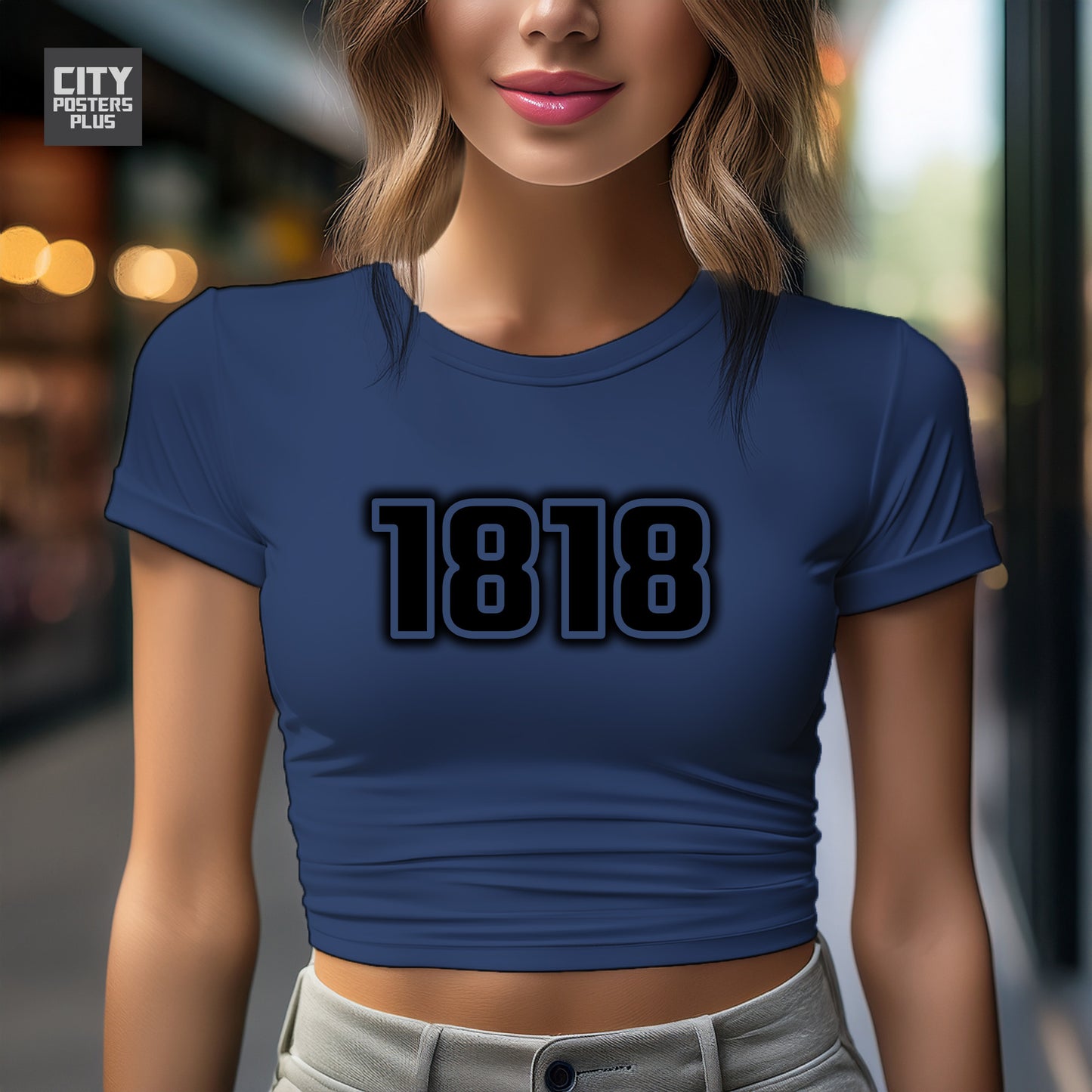 City Posters Plus 1818 Vintage Birth Year Women Crop Top