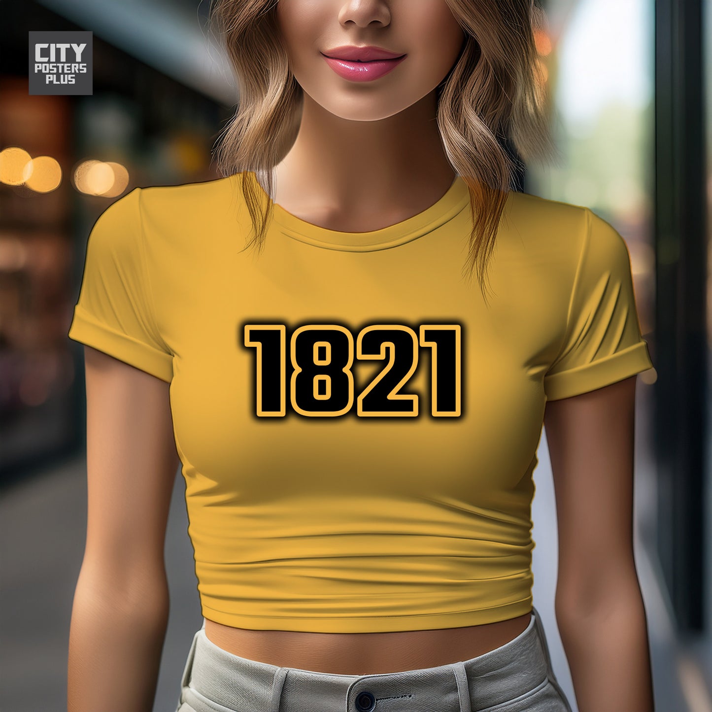 City Posters Plus 1821 Vintage Birth Year Women Crop Top