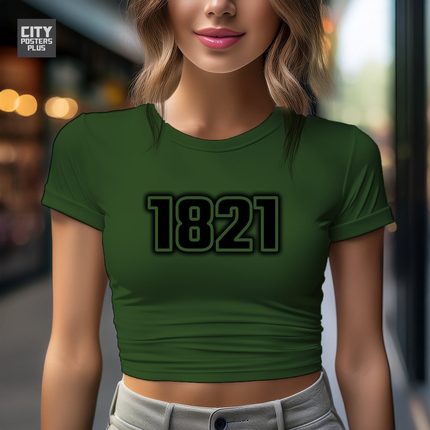 City Posters Plus 1821 Vintage Birth Year Women Crop Top