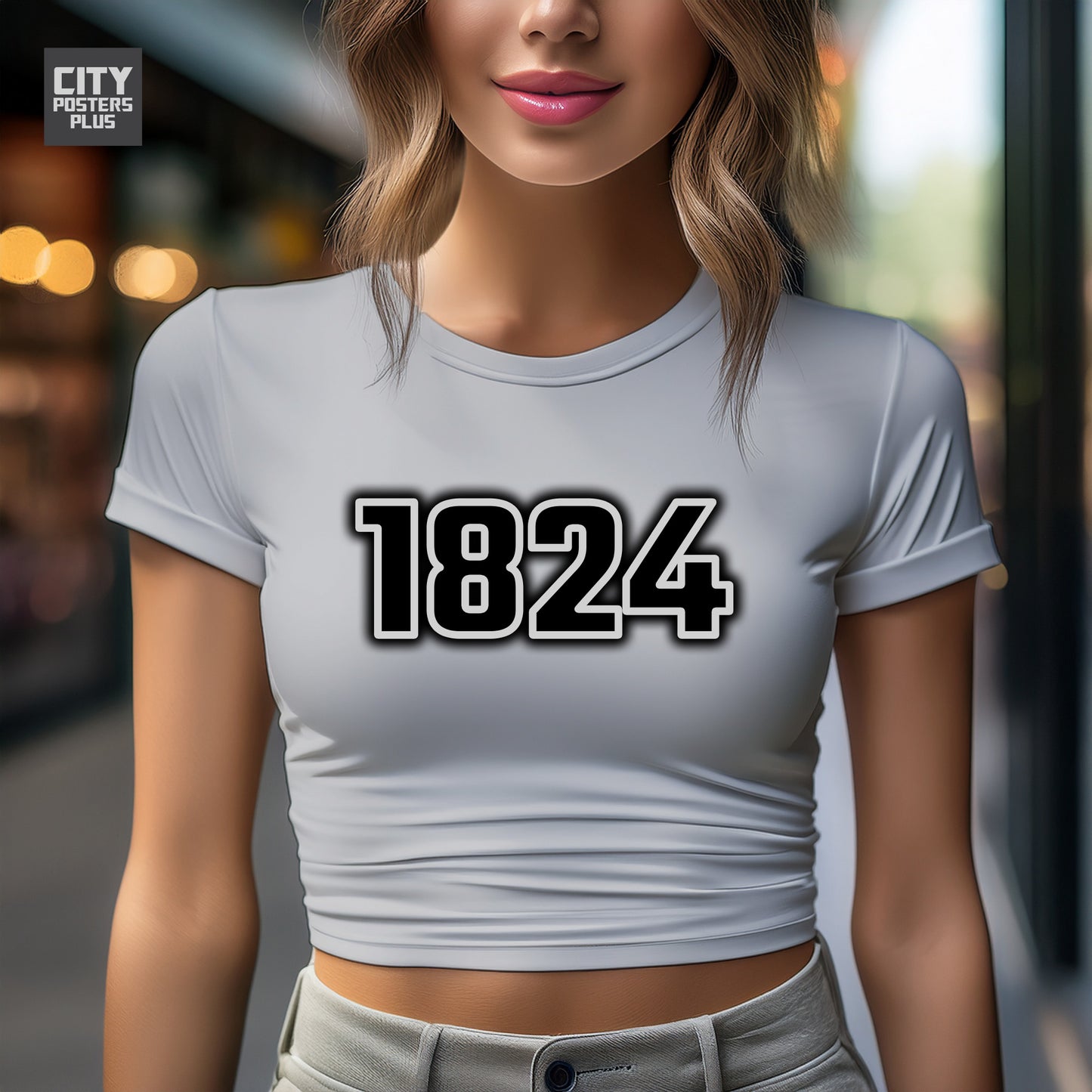 City Posters Plus 1824 Vintage Birth Year Women Crop Top