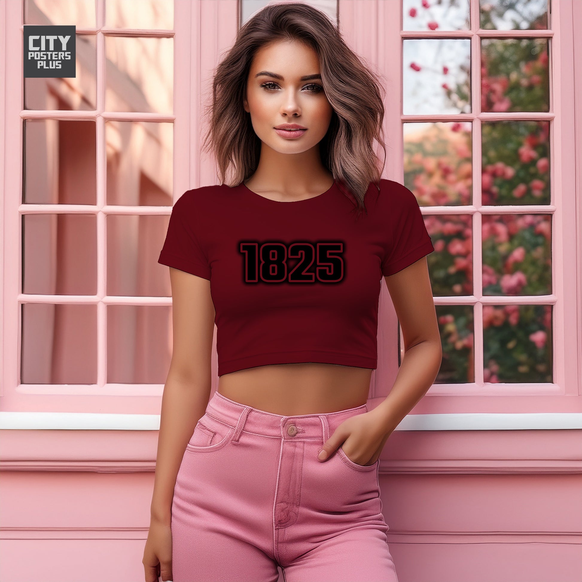 1825 Women Crop Top | Vintage Birth Year Shirt | City Posters Plus
