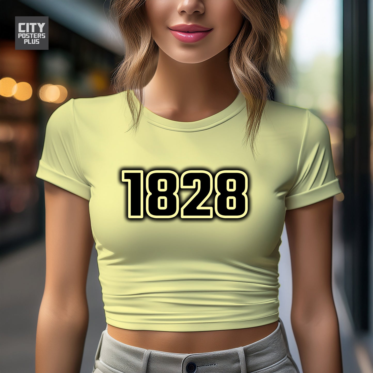 City Posters Plus 1828 Vintage Birth Year Women Crop Top