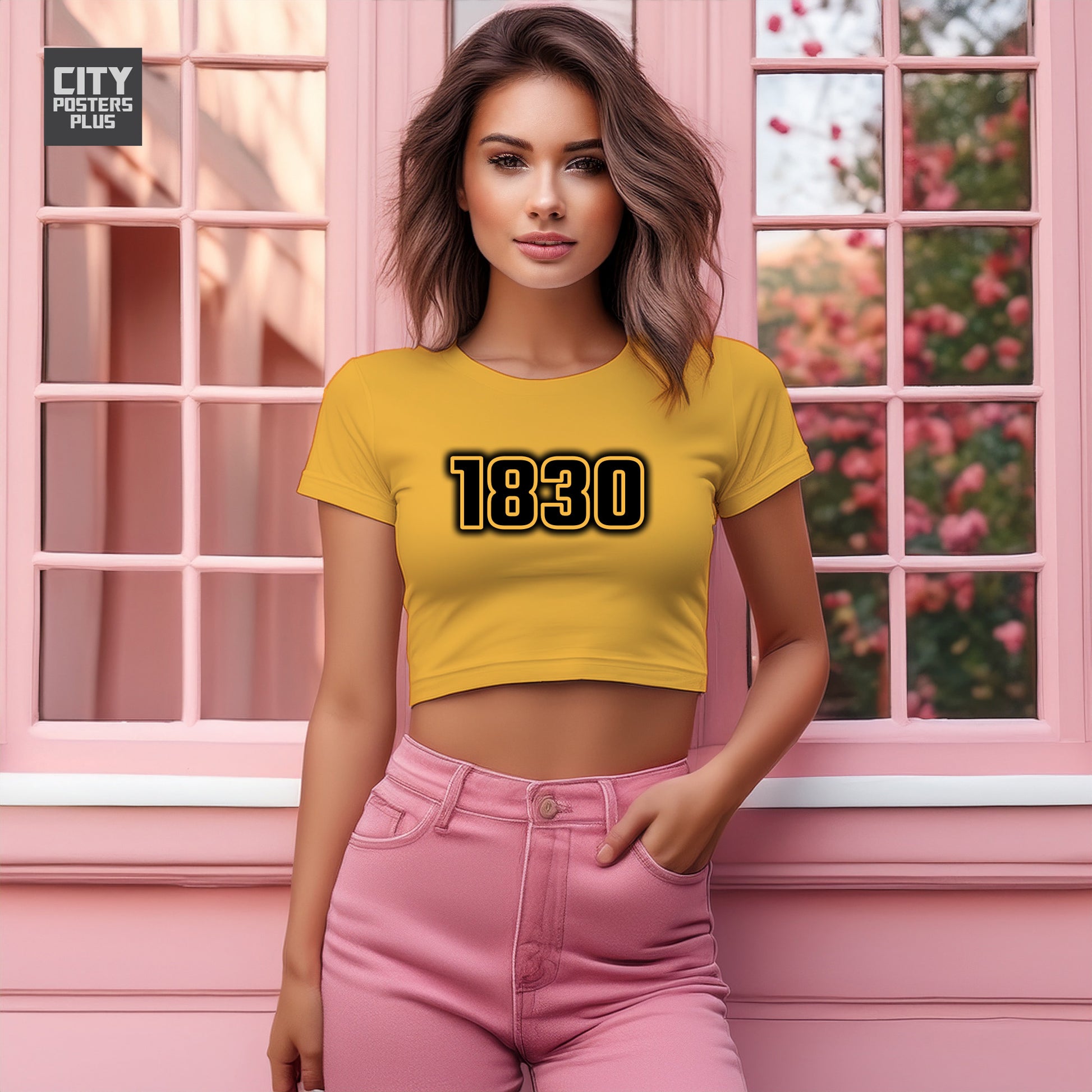 1830 Women Crop Top | Vintage Birth Year Shirt | City Posters Plus