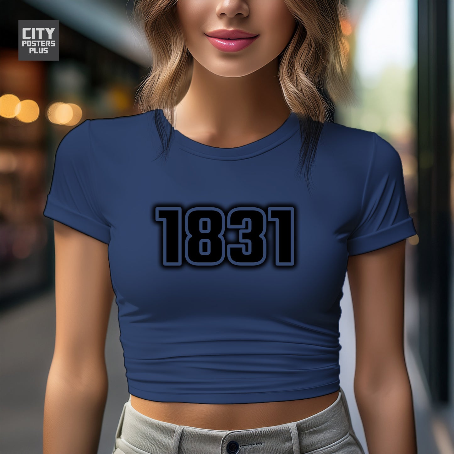 City Posters Plus 1831 Vintage Birth Year Women Crop Top