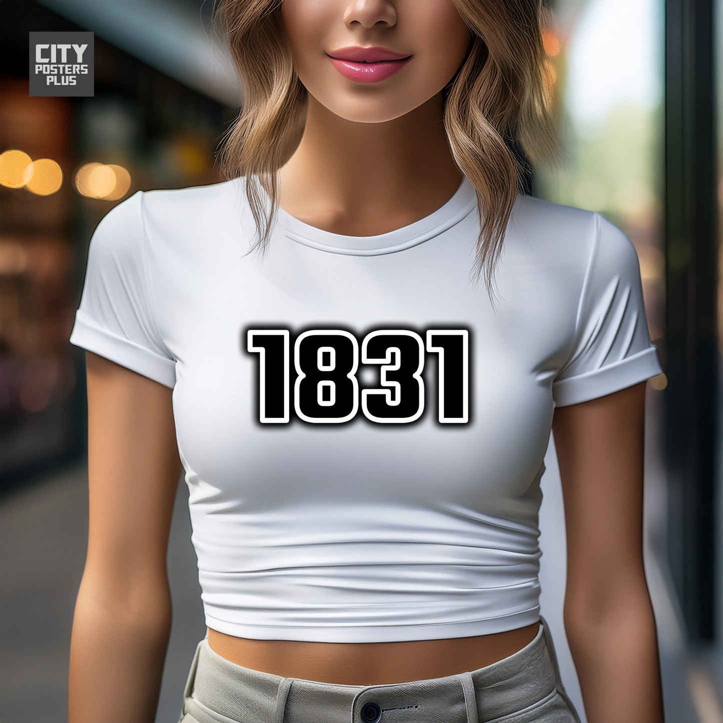 City Posters Plus 1831 Vintage Birth Year Women Crop Top