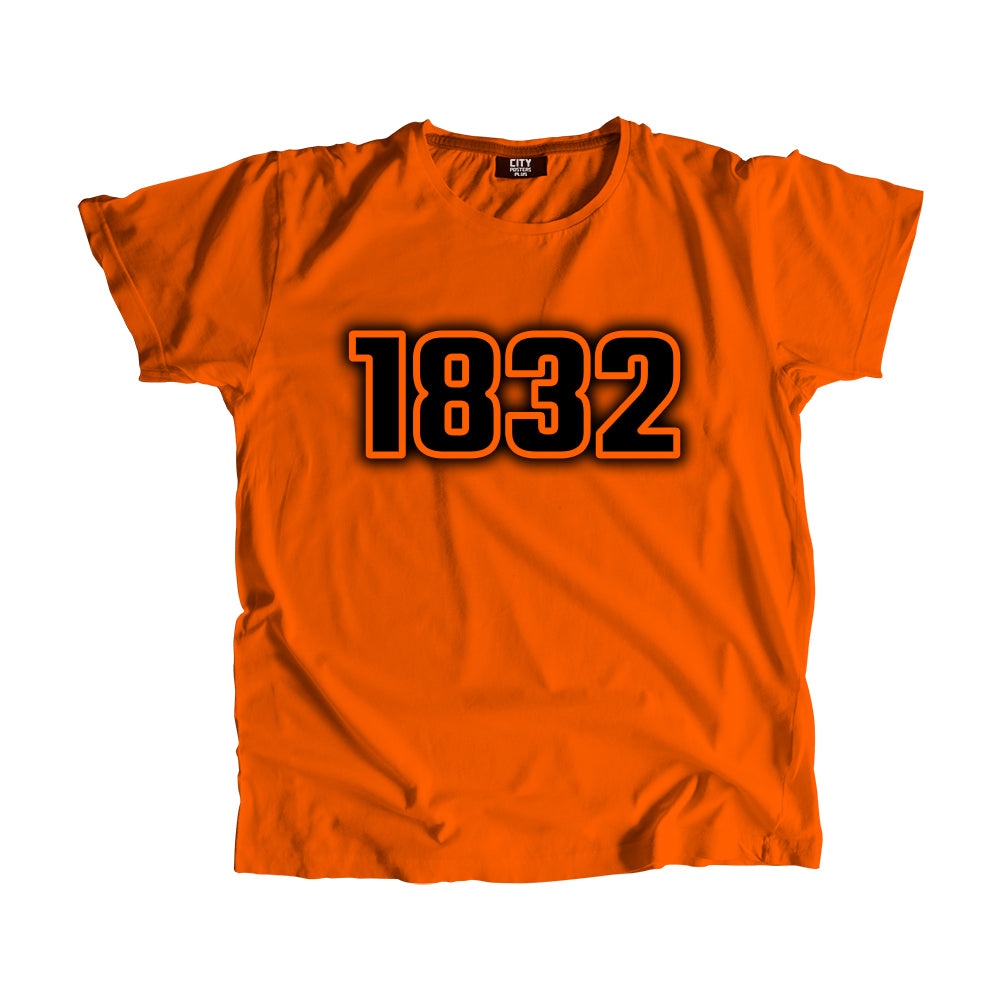 1832 Vintage Heritage Year Men Unisex T-Shirt (Orange)