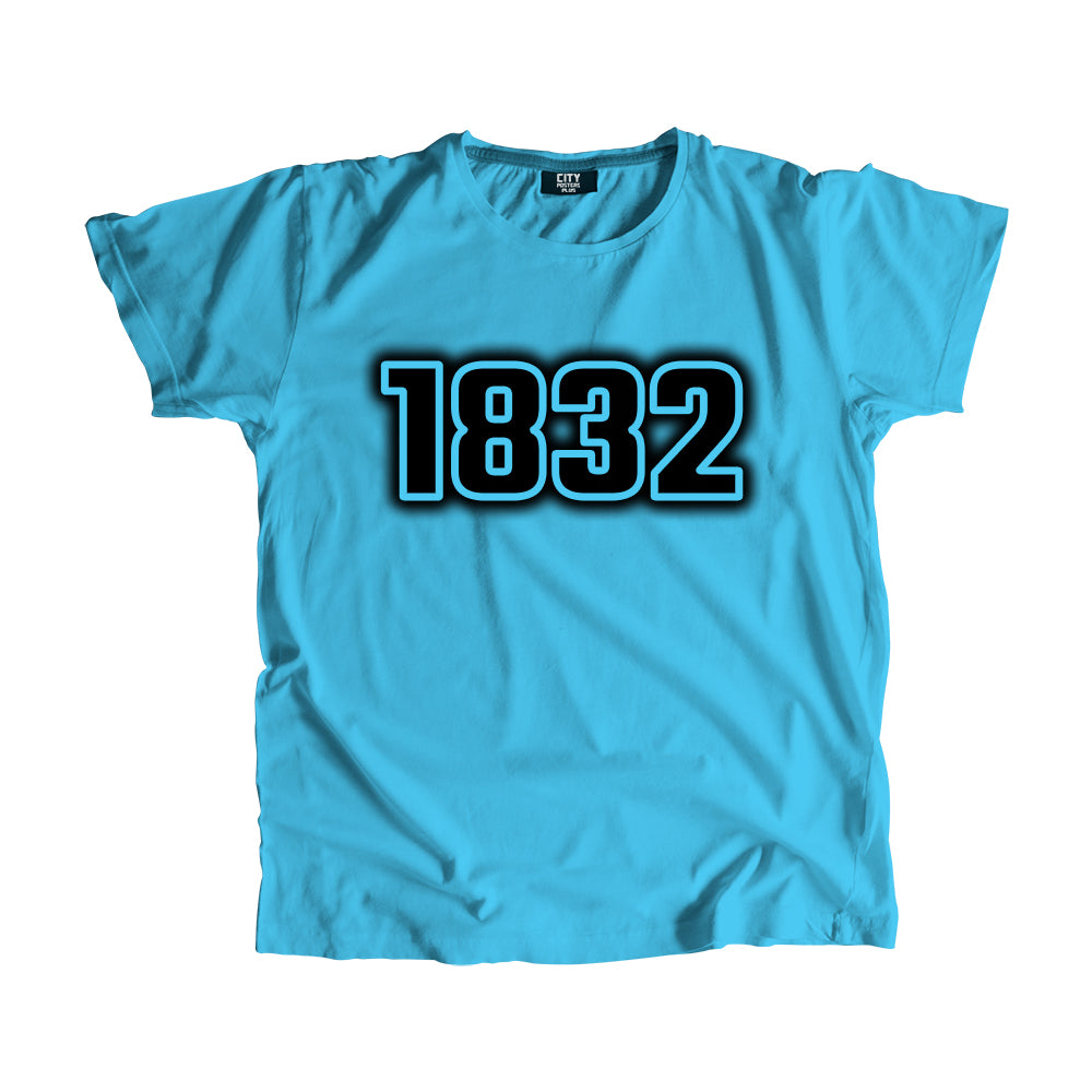 1832 Vintage Heritage Year Men Unisex T-Shirt (Sky Blue)