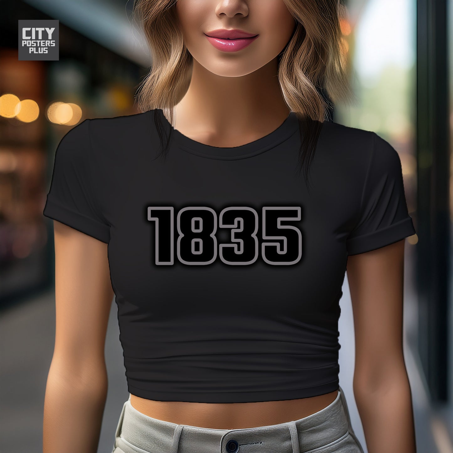 City Posters Plus 1835 Vintage Birth Year Women Crop Top