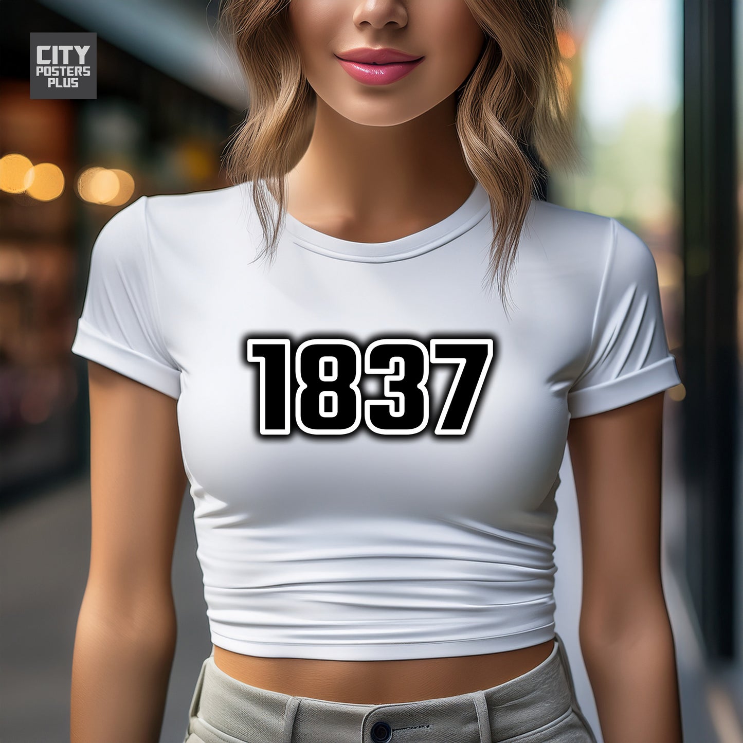 City Posters Plus 1837 Vintage Birth Year Women Crop Top
