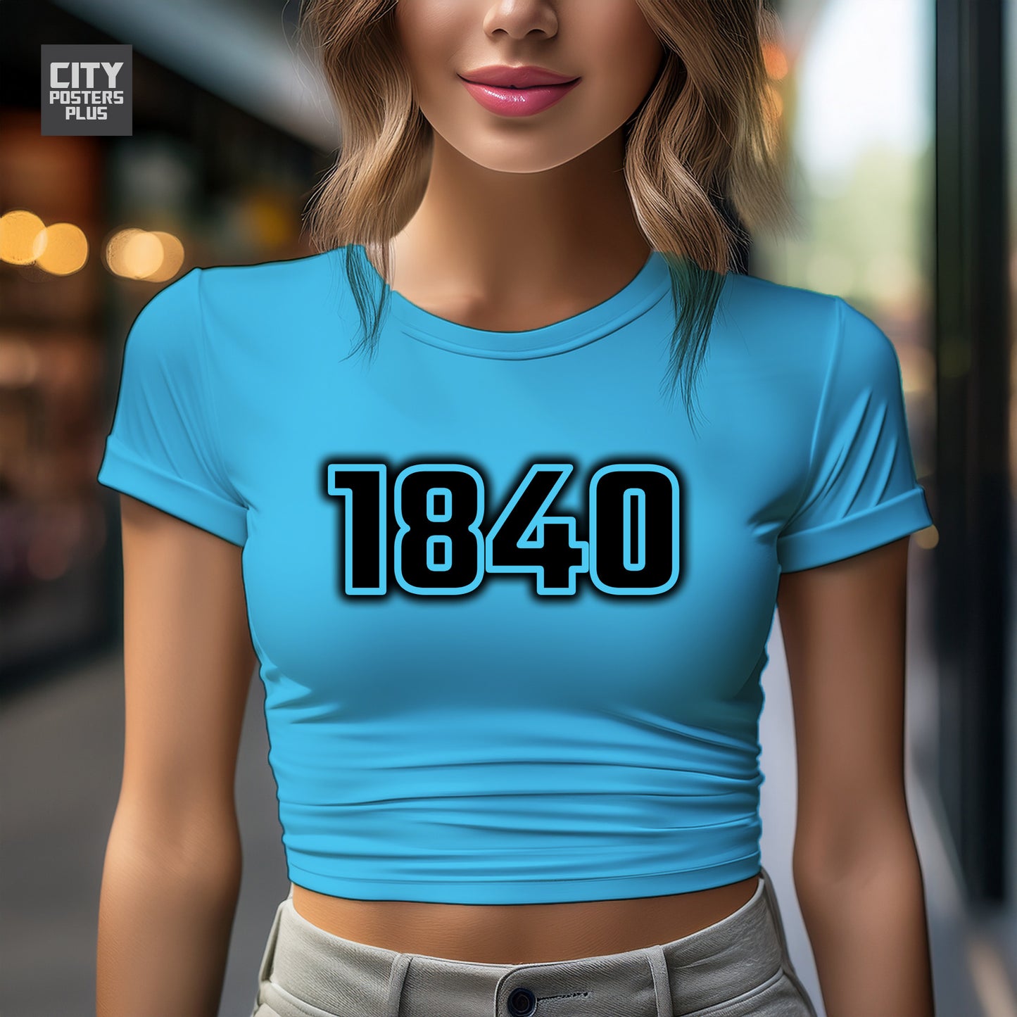 City Posters Plus 1840 Vintage Birth Year Women Crop Top