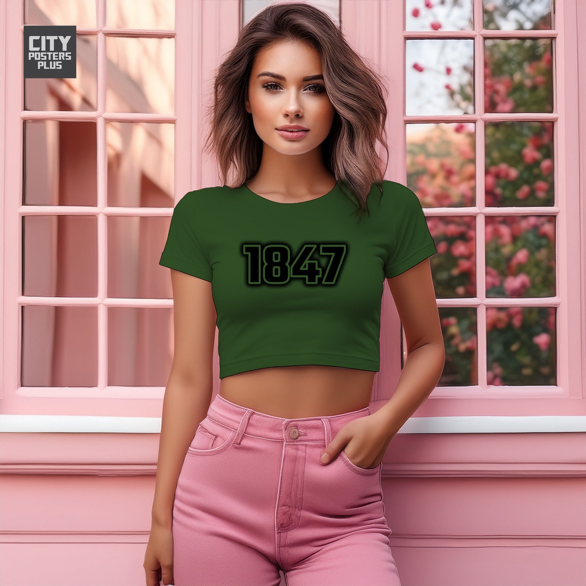 1847 Women Crop Top | Vintage Birth Year Shirt | City Posters Plus