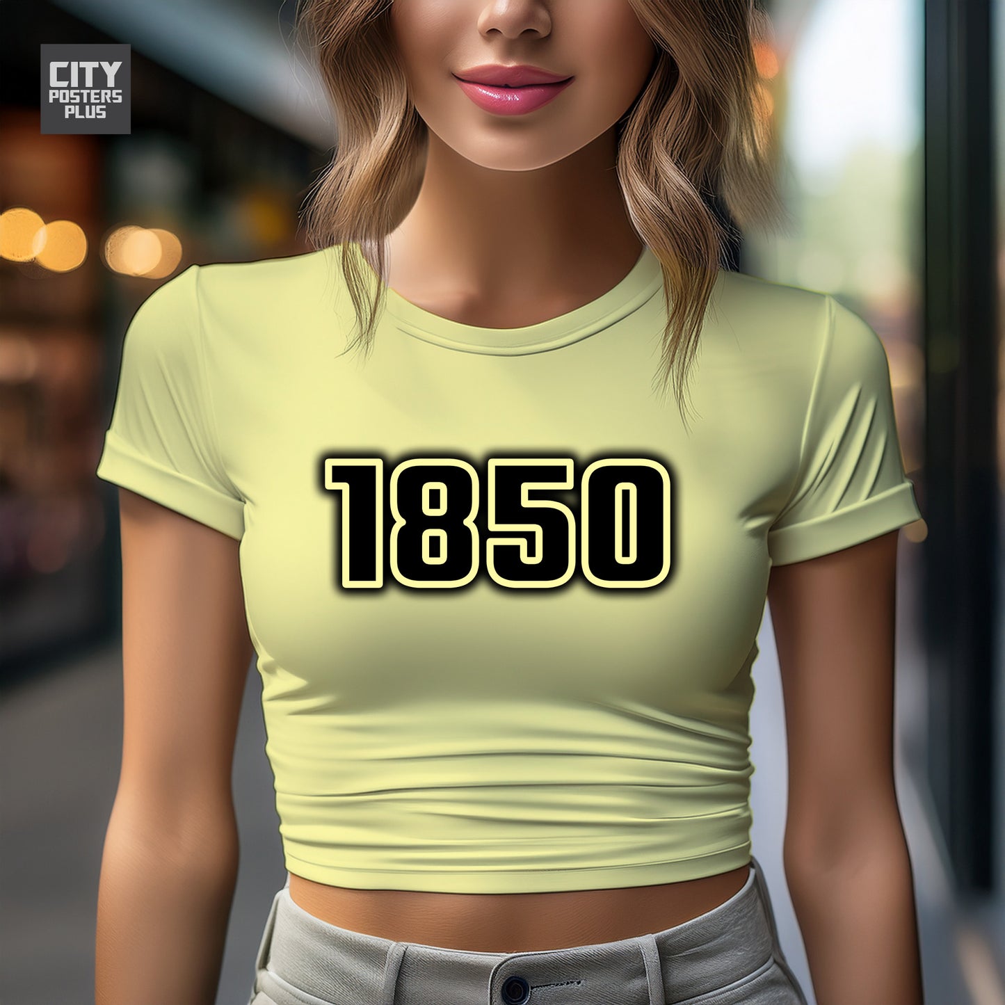 City Posters Plus 1850 Vintage Birth Year Women Crop Top