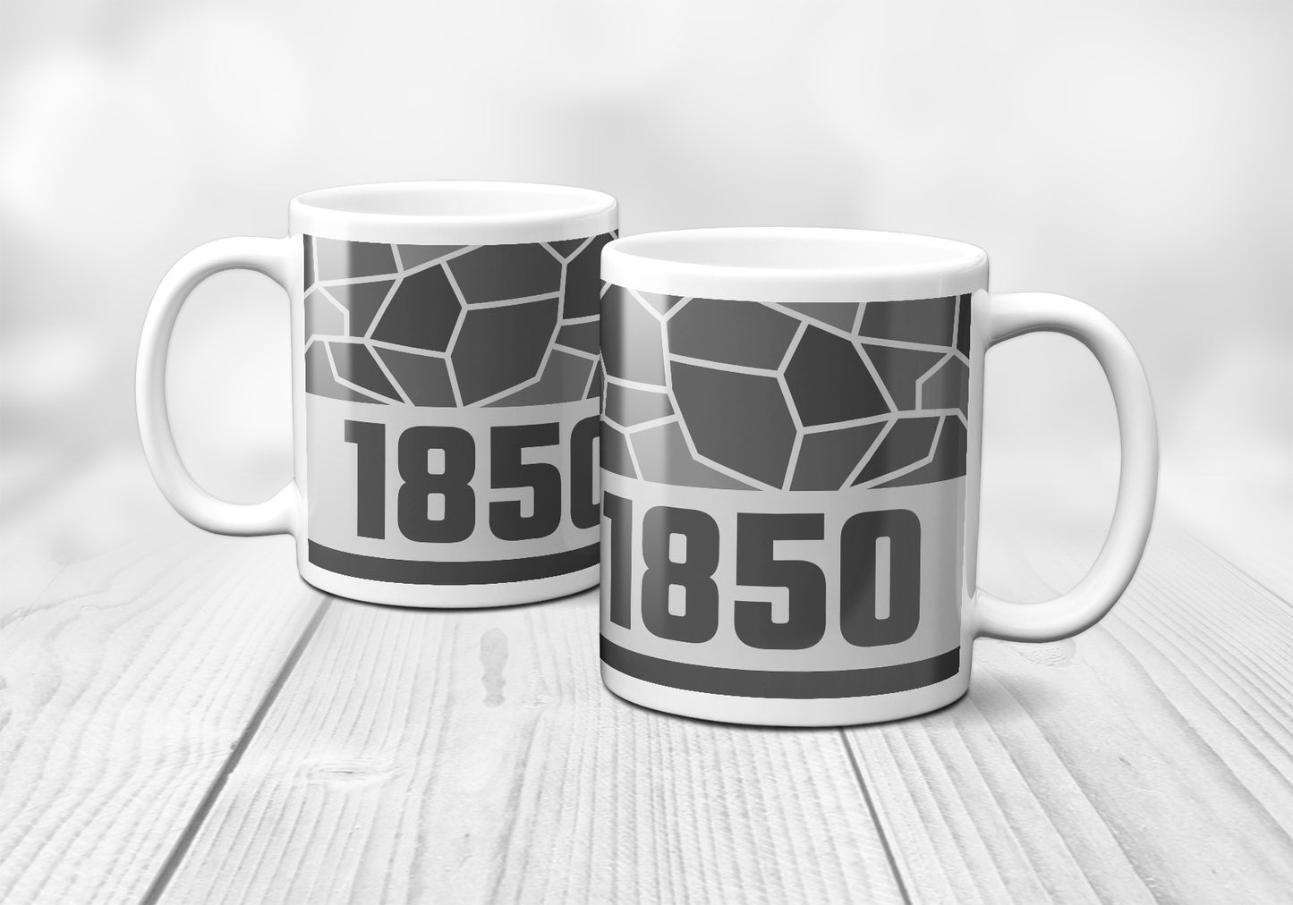 1850 Year Mug (11oz, Melange Grey)