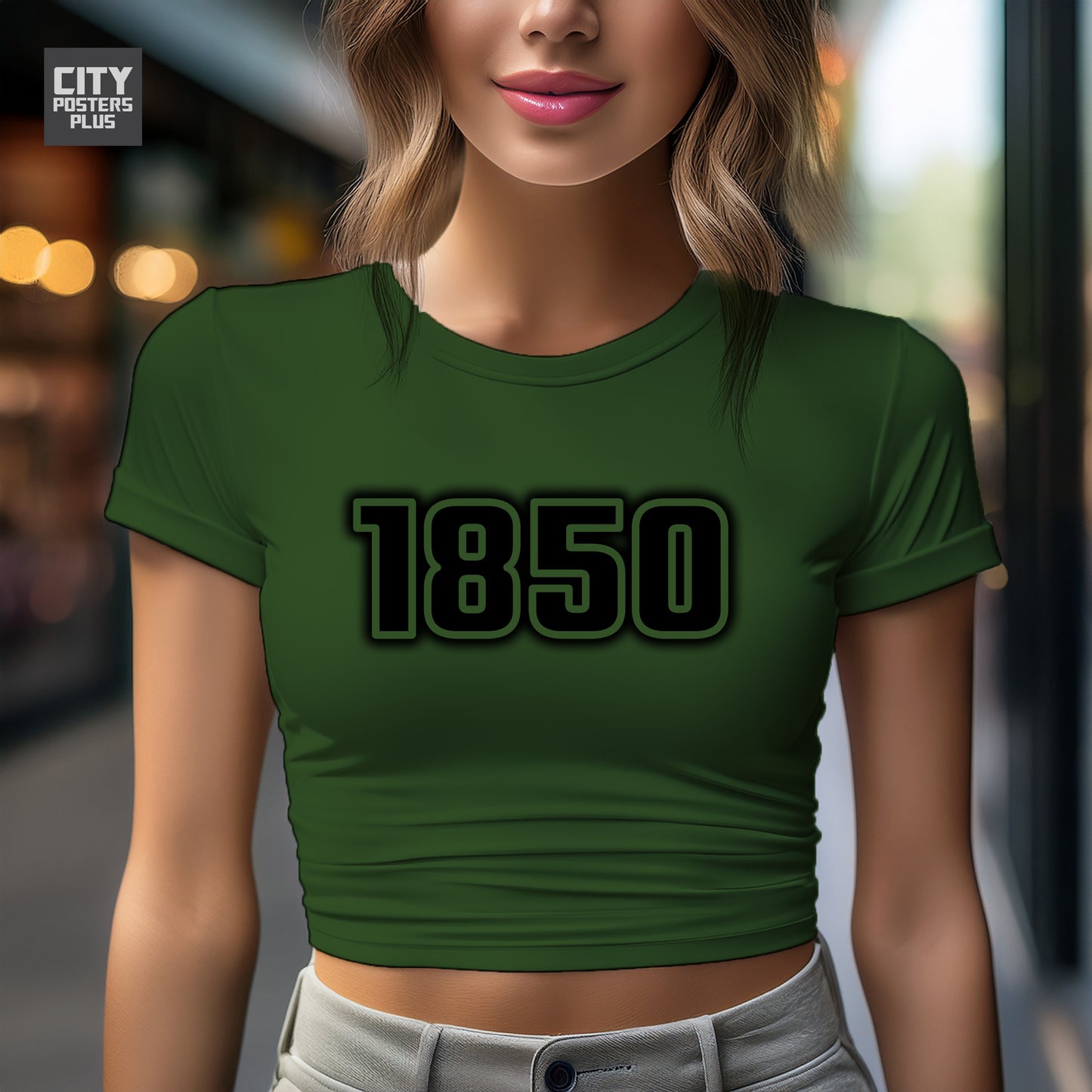 City Posters Plus 1850 Vintage Birth Year Women Crop Top