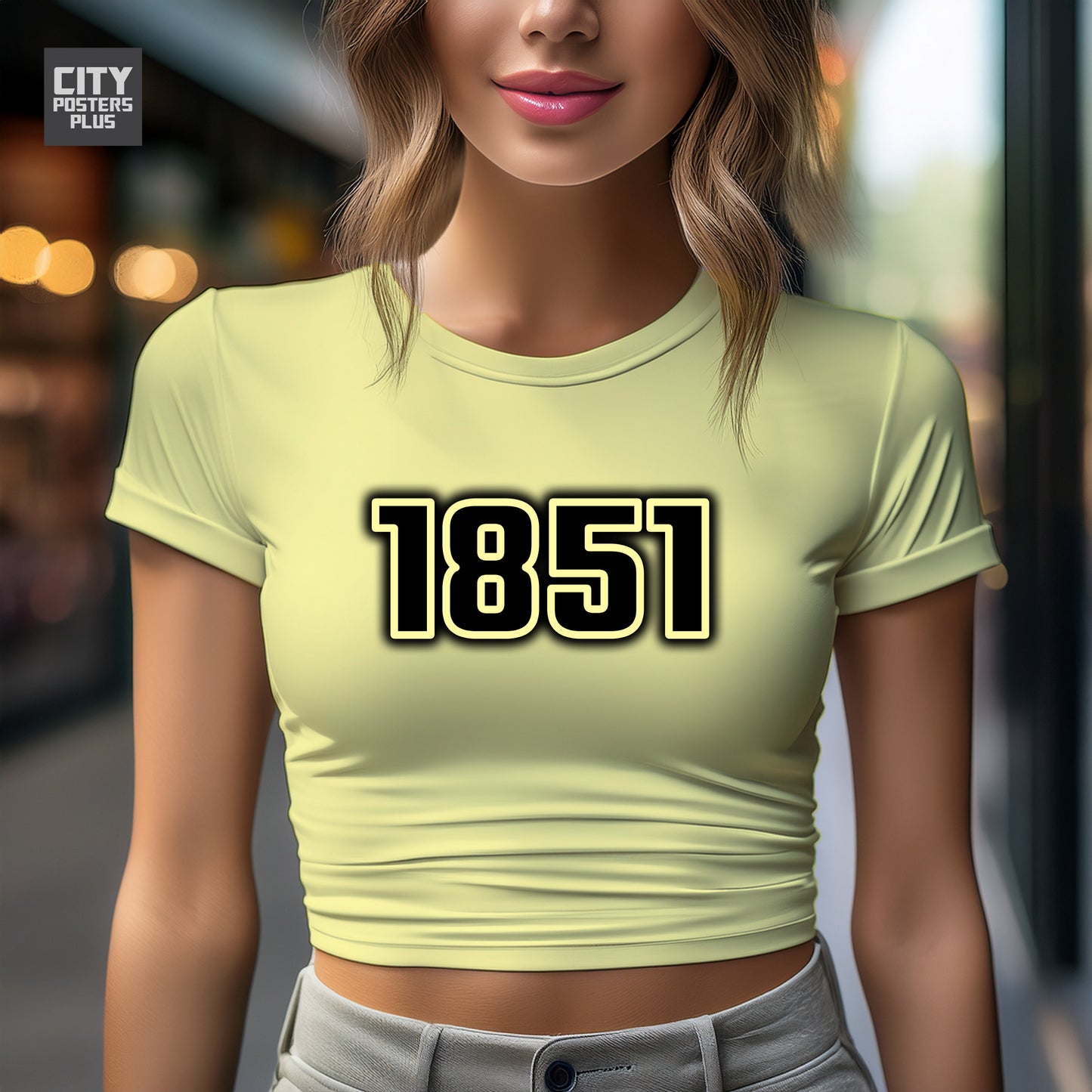 City Posters Plus 1851 Vintage Birth Year Women Crop Top