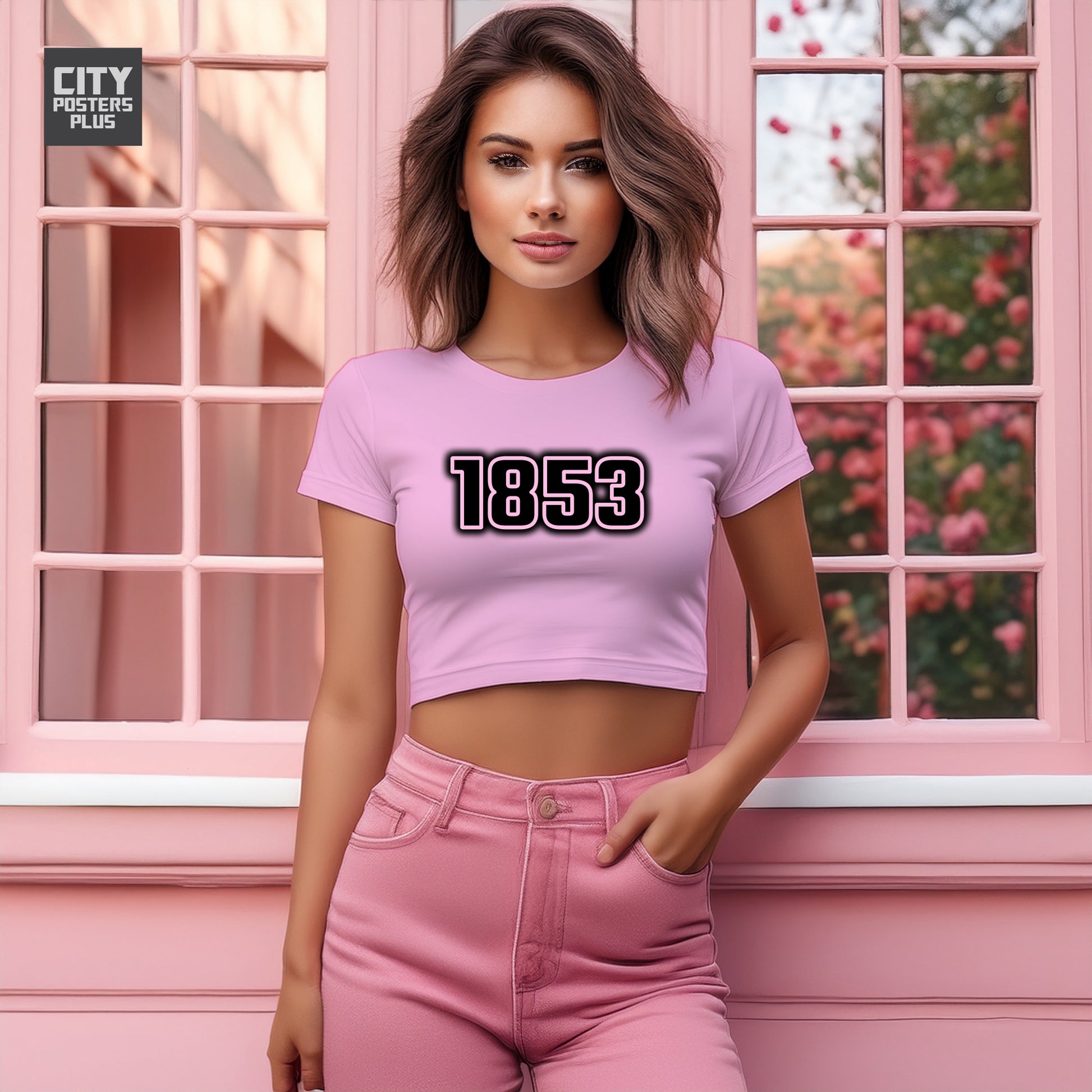 1853 Women Crop Top | Vintage Birth Year Shirt | City Posters Plus