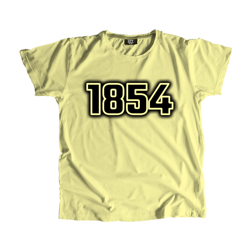 1854 Vintage Heritage Year Men Unisex T-Shirt (Butter Yellow)