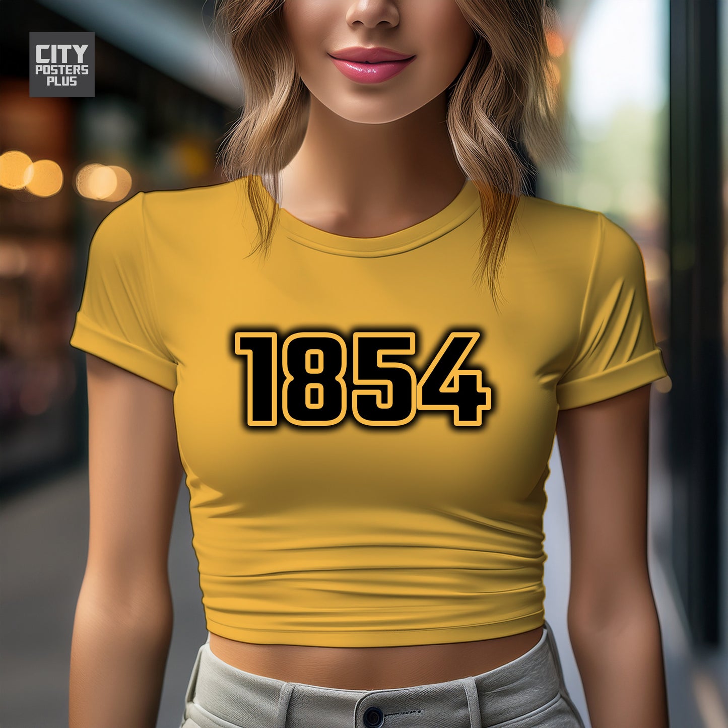 City Posters Plus 1854 Vintage Birth Year Women Crop Top