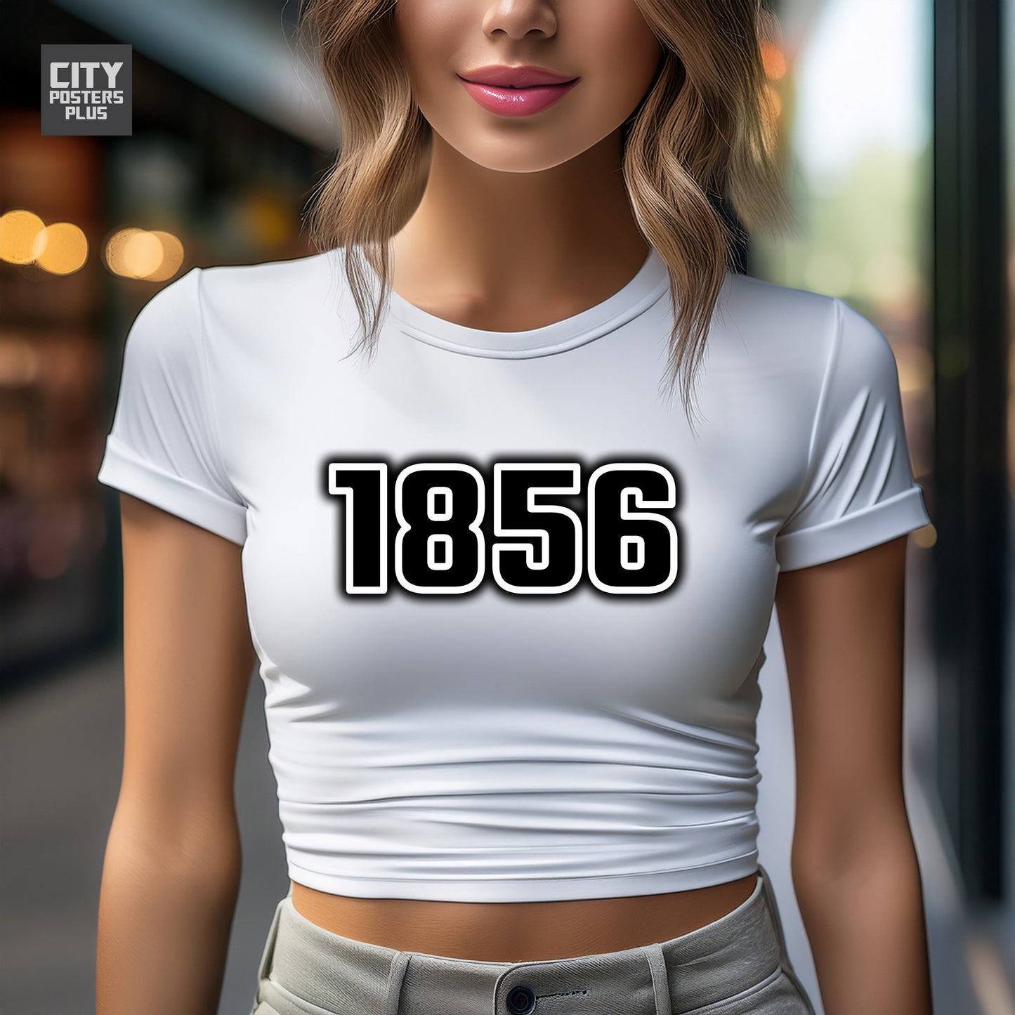 City Posters Plus 1856 Vintage Birth Year Women Crop Top