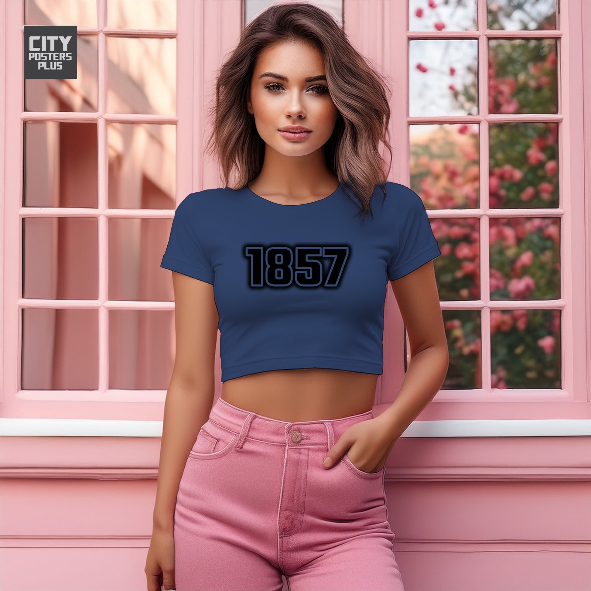1857 Women Crop Top | Vintage Birth Year Shirt | City Posters Plus