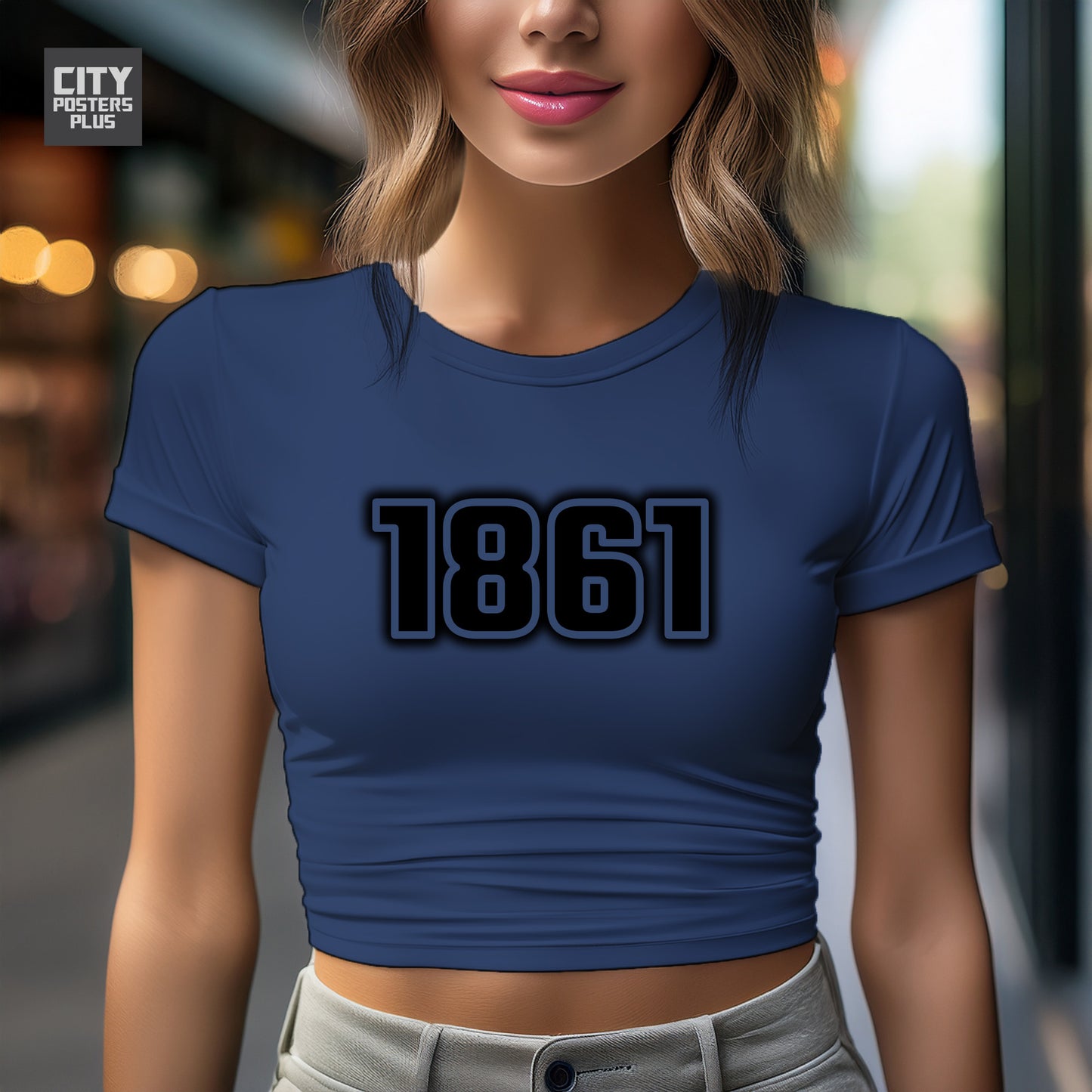 City Posters Plus 1861 Vintage Birth Year Women Crop Top