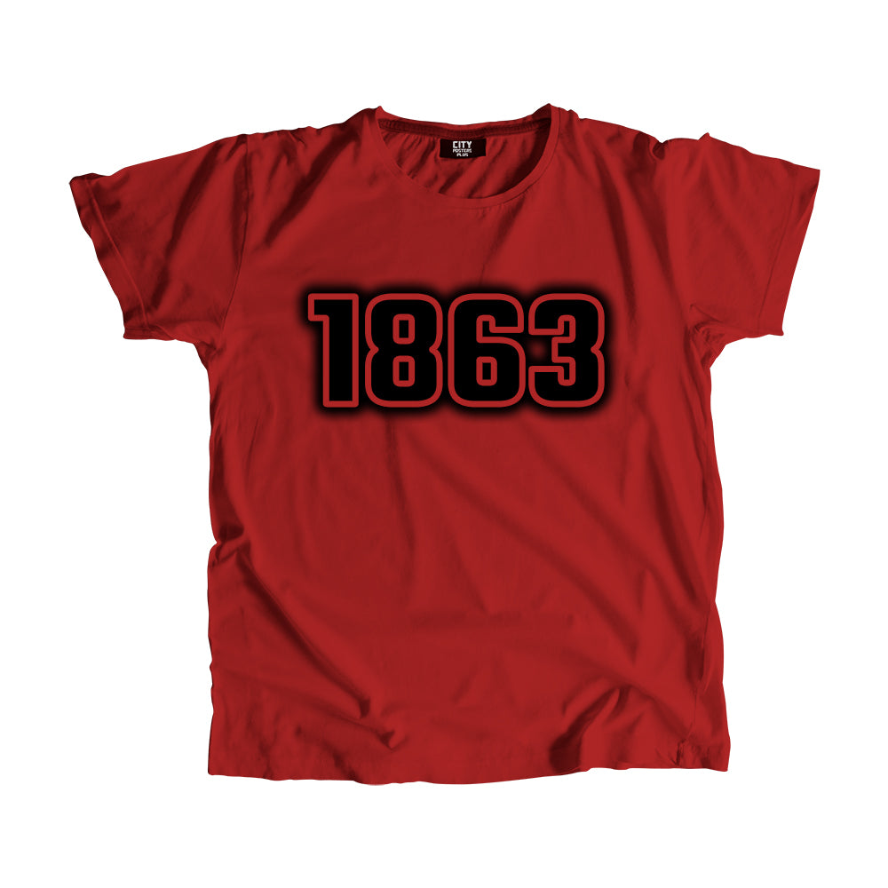 1863 Vintage Heritage Year Men Unisex T-Shirt (Red)