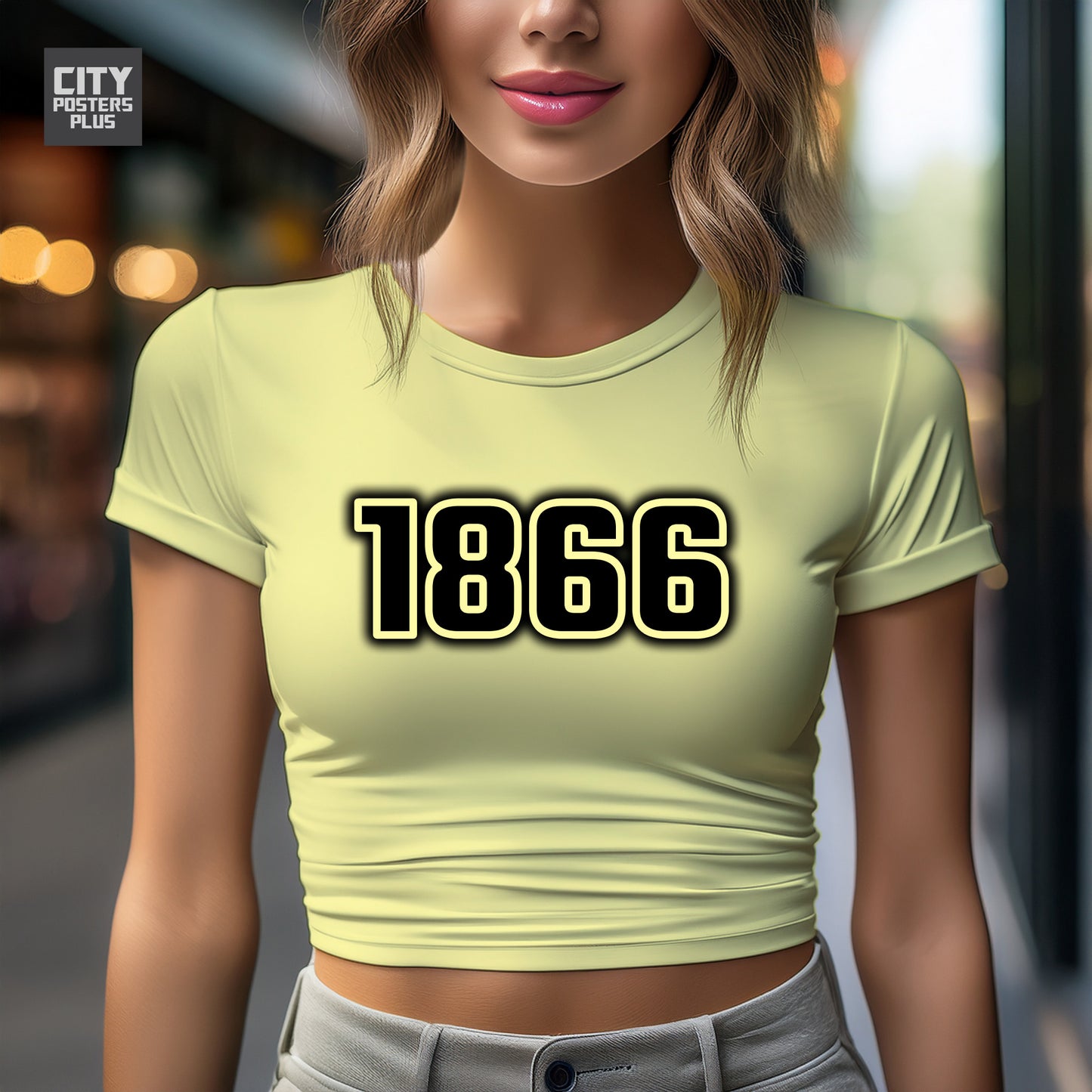 City Posters Plus 1866 Vintage Birth Year Women Crop Top