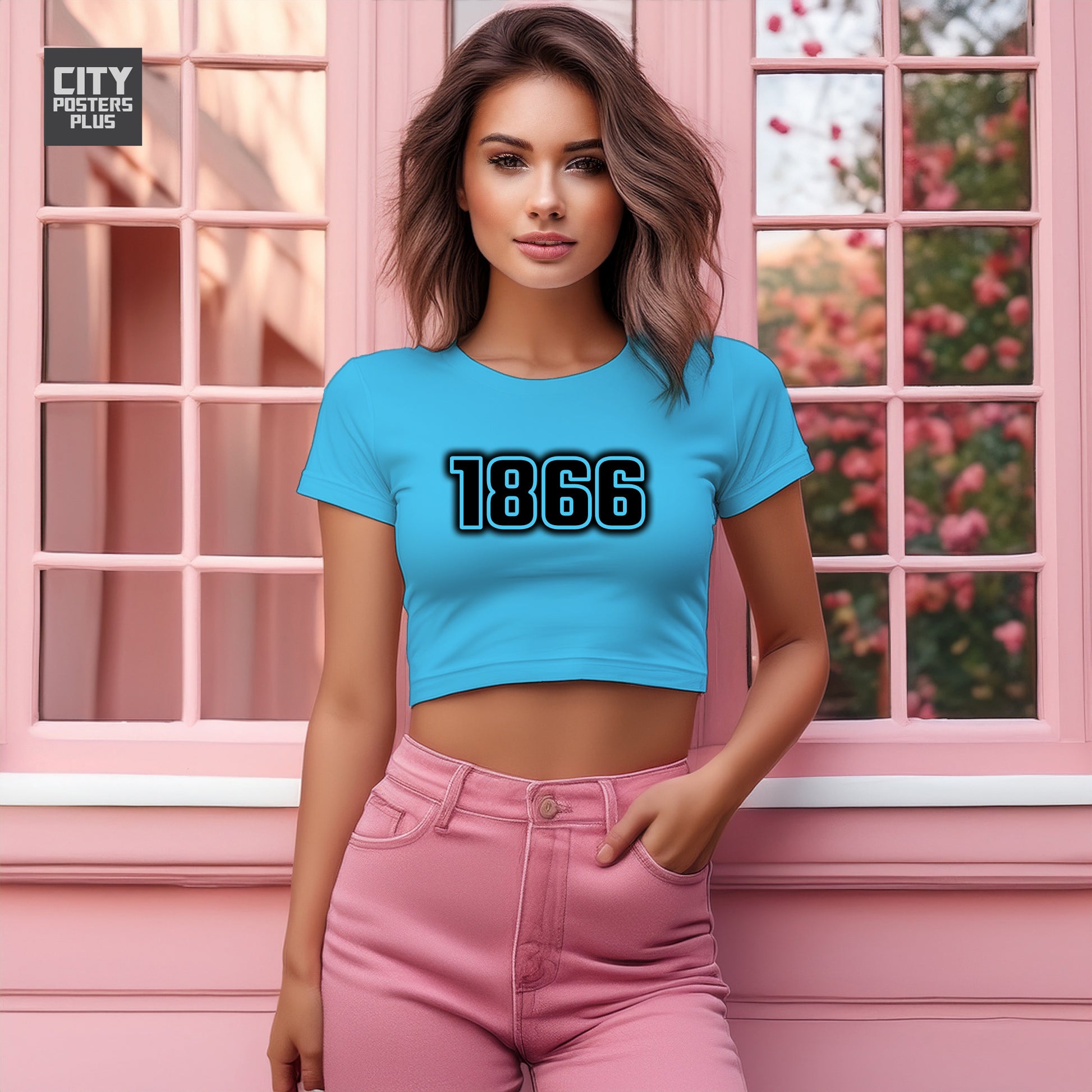 1866 Women Crop Top | Vintage Birth Year Shirt | City Posters Plus