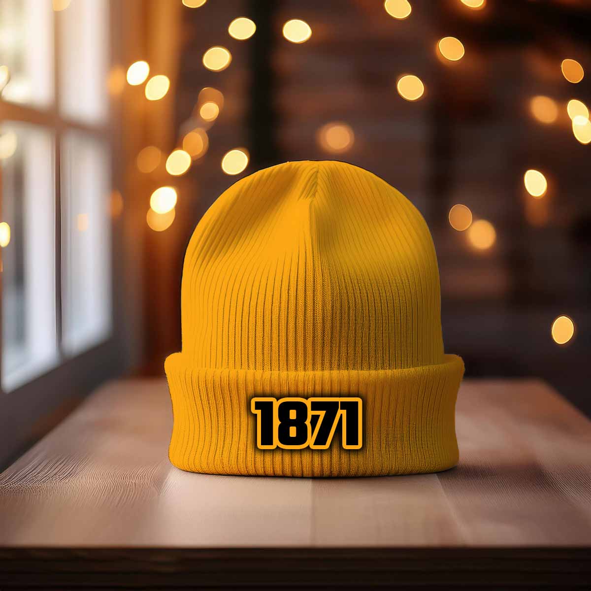 1871 Year Cuffed Beanie (Gold)