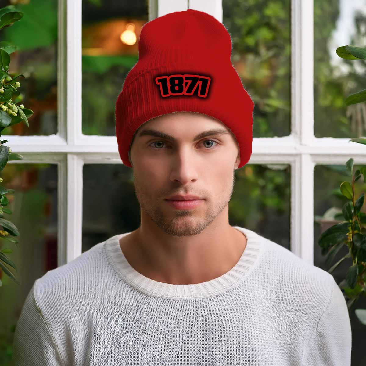 1871 Year Beanie | Vintage & Future Year Knit Winter Hat | Beanies Plus by City Posters Plus