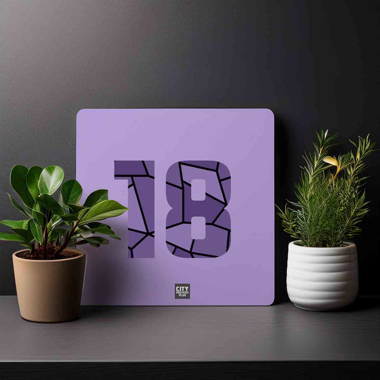 18 Number Mousepad (Iris Lavender)