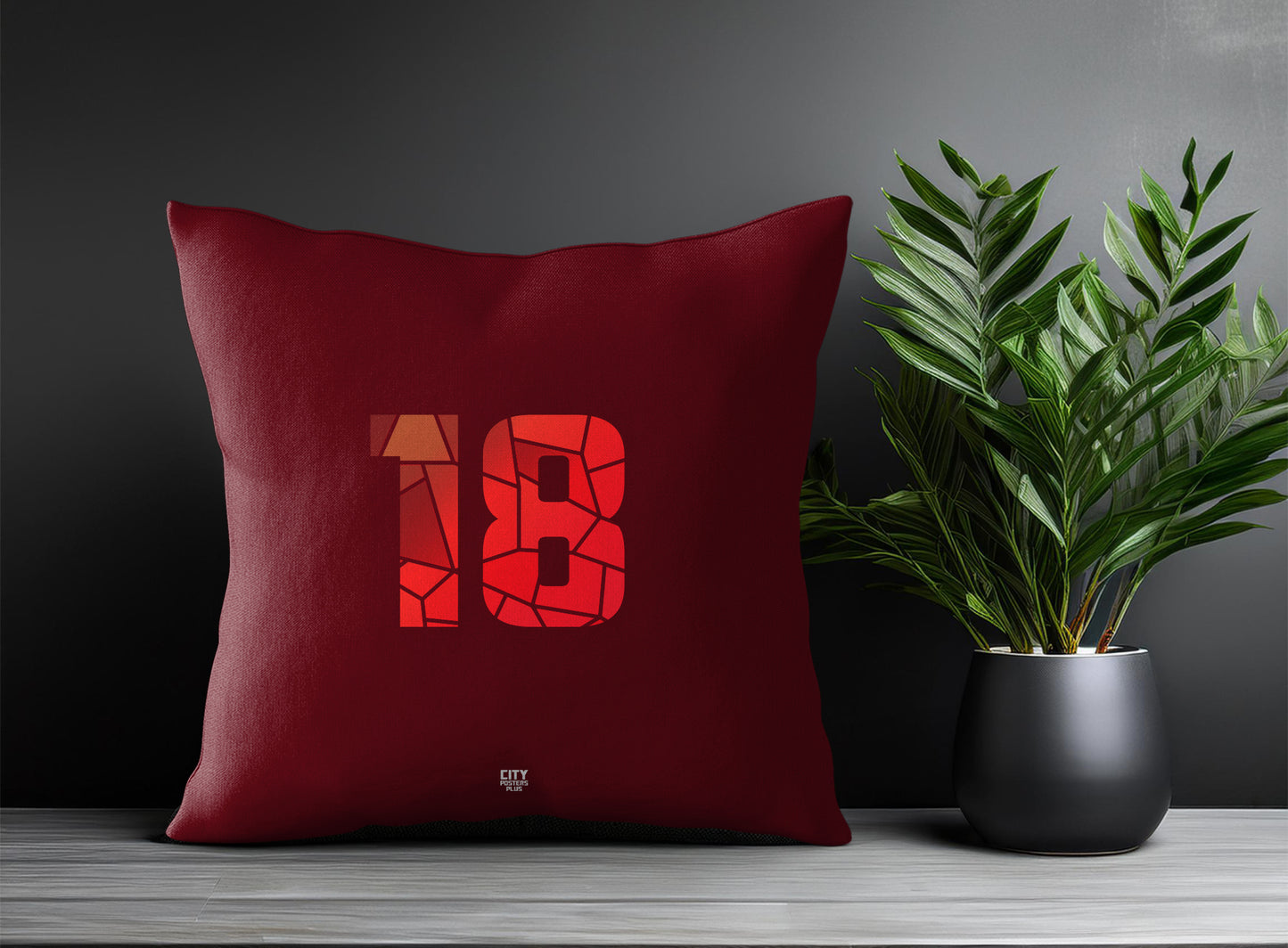 18 Number Square & Rectangle Pillow Cases | Print Deliver Plus by City Posters Plus