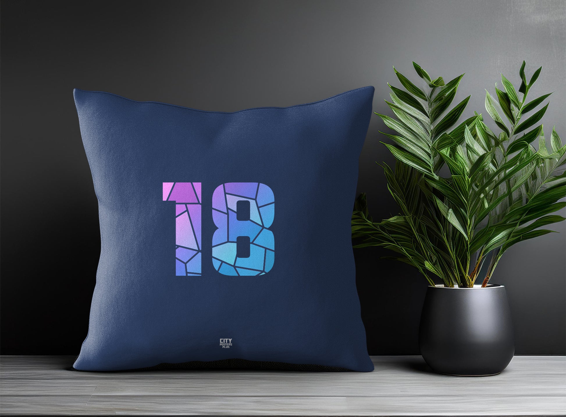 18 Number Square & Rectangle Pillow Cases | Print Deliver Plus by City Posters Plus