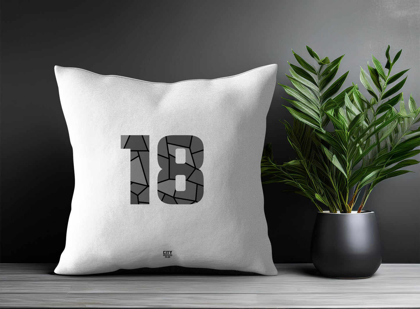 18 Number Square & Rectangle Pillow Cases | Print Deliver Plus by City Posters Plus