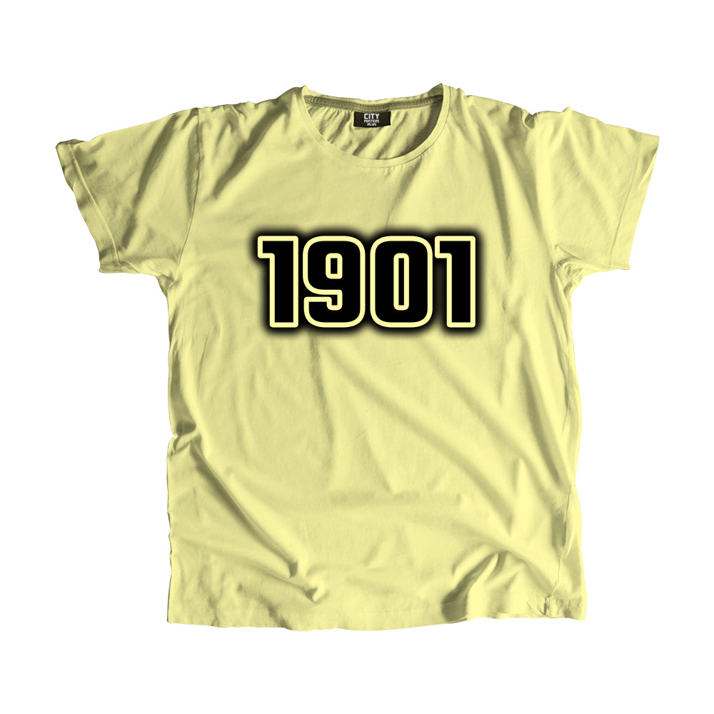1901 Vintage Heritage Year Men Unisex T-Shirt (Butter Yellow)