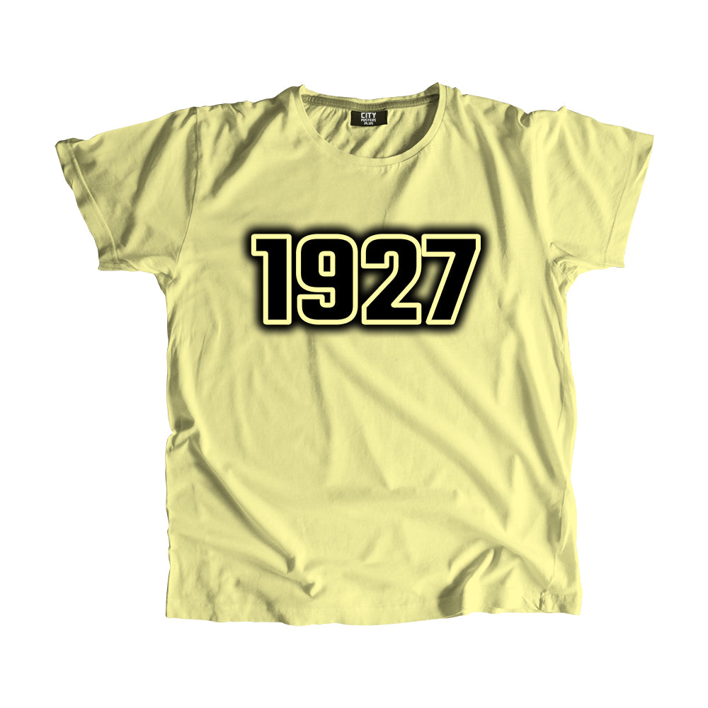 1927 Vintage Heritage Year Men Unisex T-Shirt (Butter Yellow)