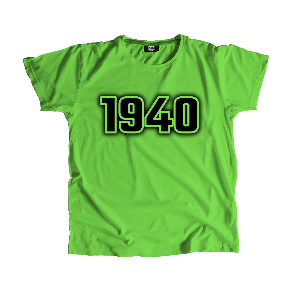 1940 Vintage Heritage Year Men Unisex T-Shirt (Liril Green)