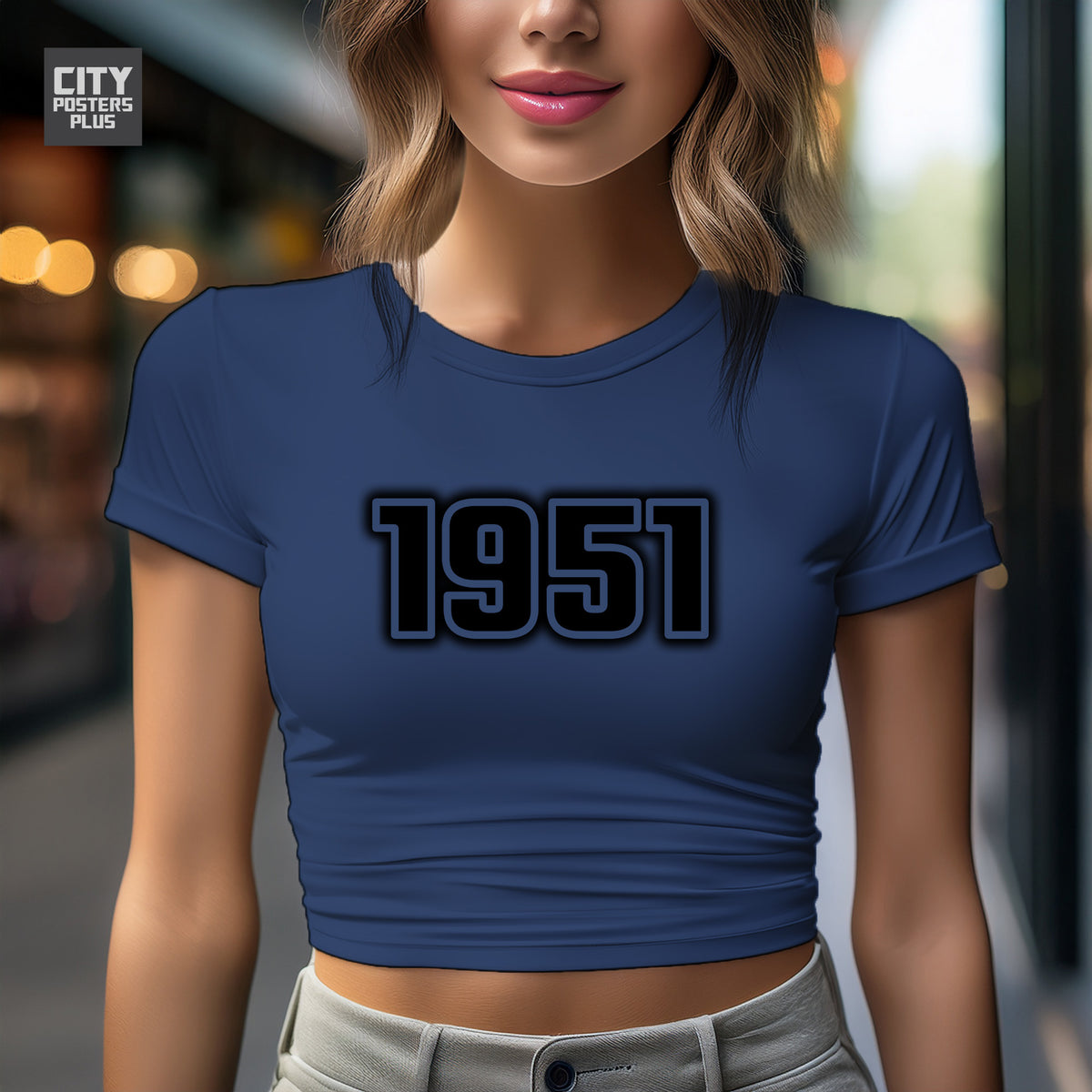 Year 1951 Vintage Birth Year Women Crop Top