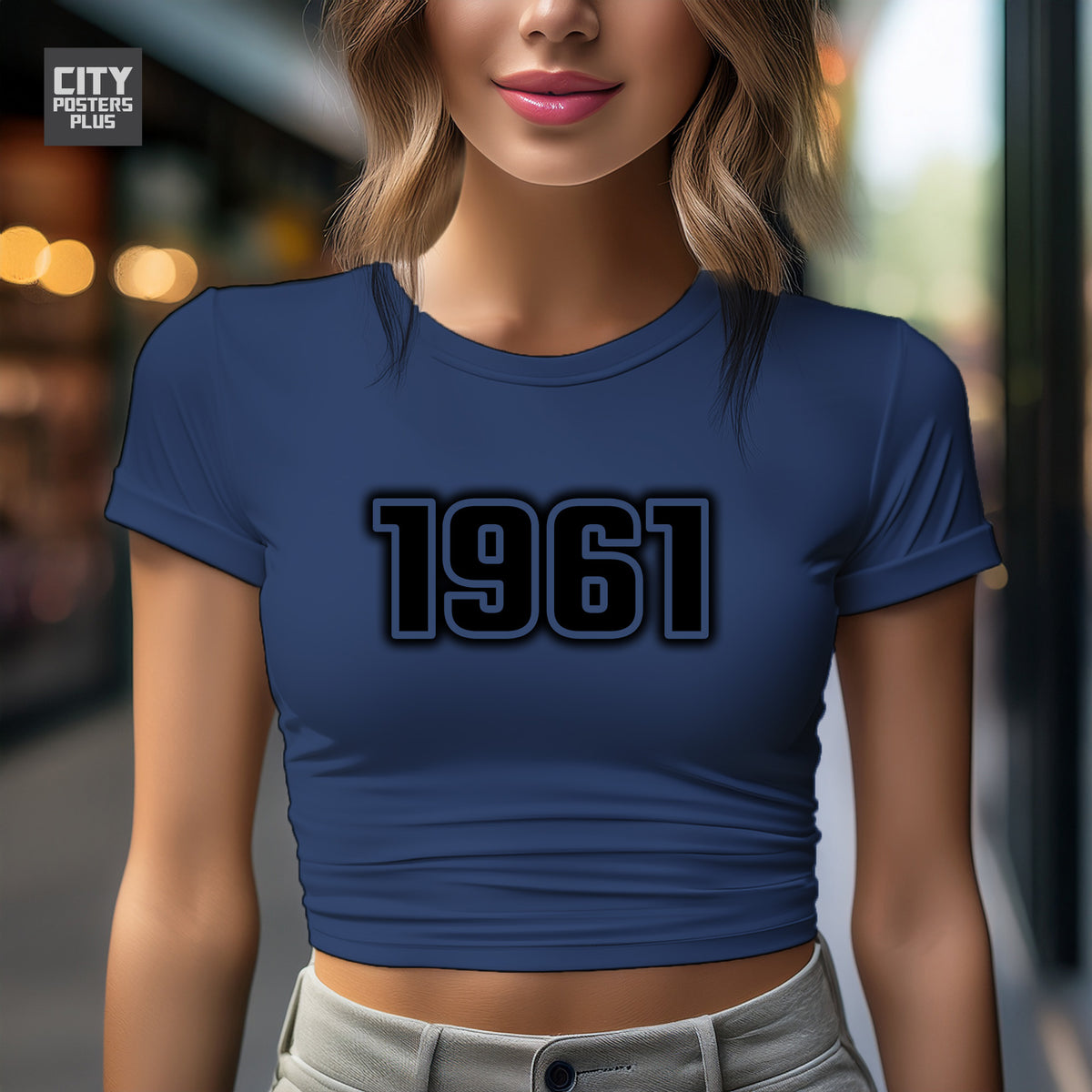 Year 1961 Vintage Birth Year Women Crop Top