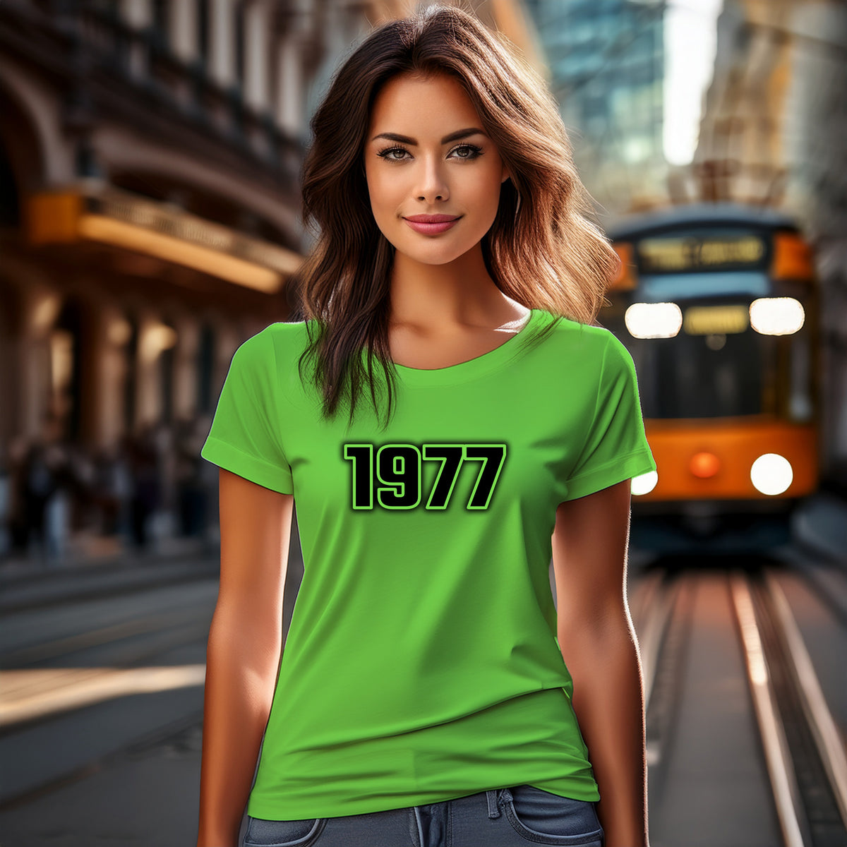 1977 Women T-Shirt | Vintage Birth Year Shirt | City Posters Plus