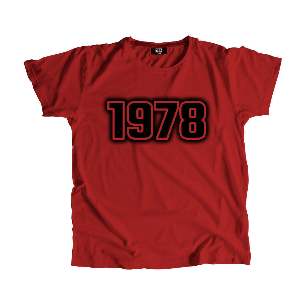 1978 Vintage Heritage Year Men Unisex T-Shirt (Red)