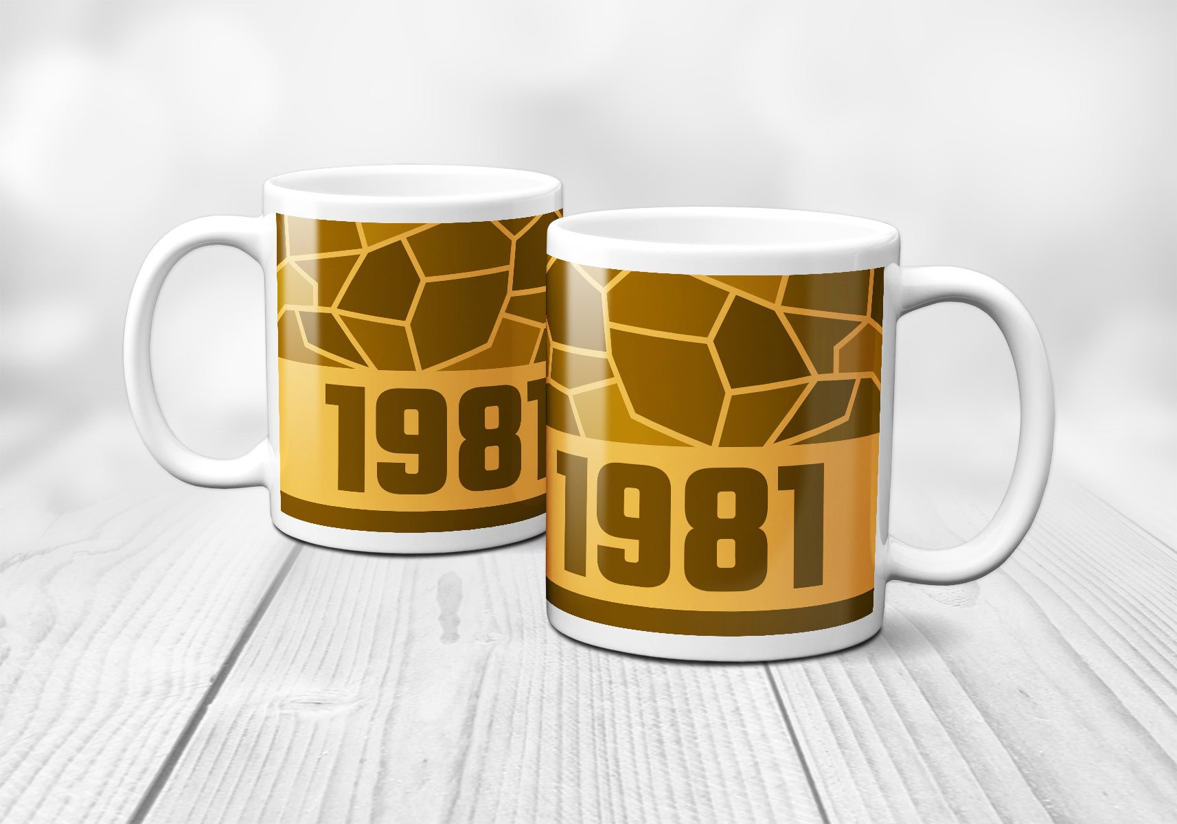 1981 Year Mug (11oz, Golden Yellow)