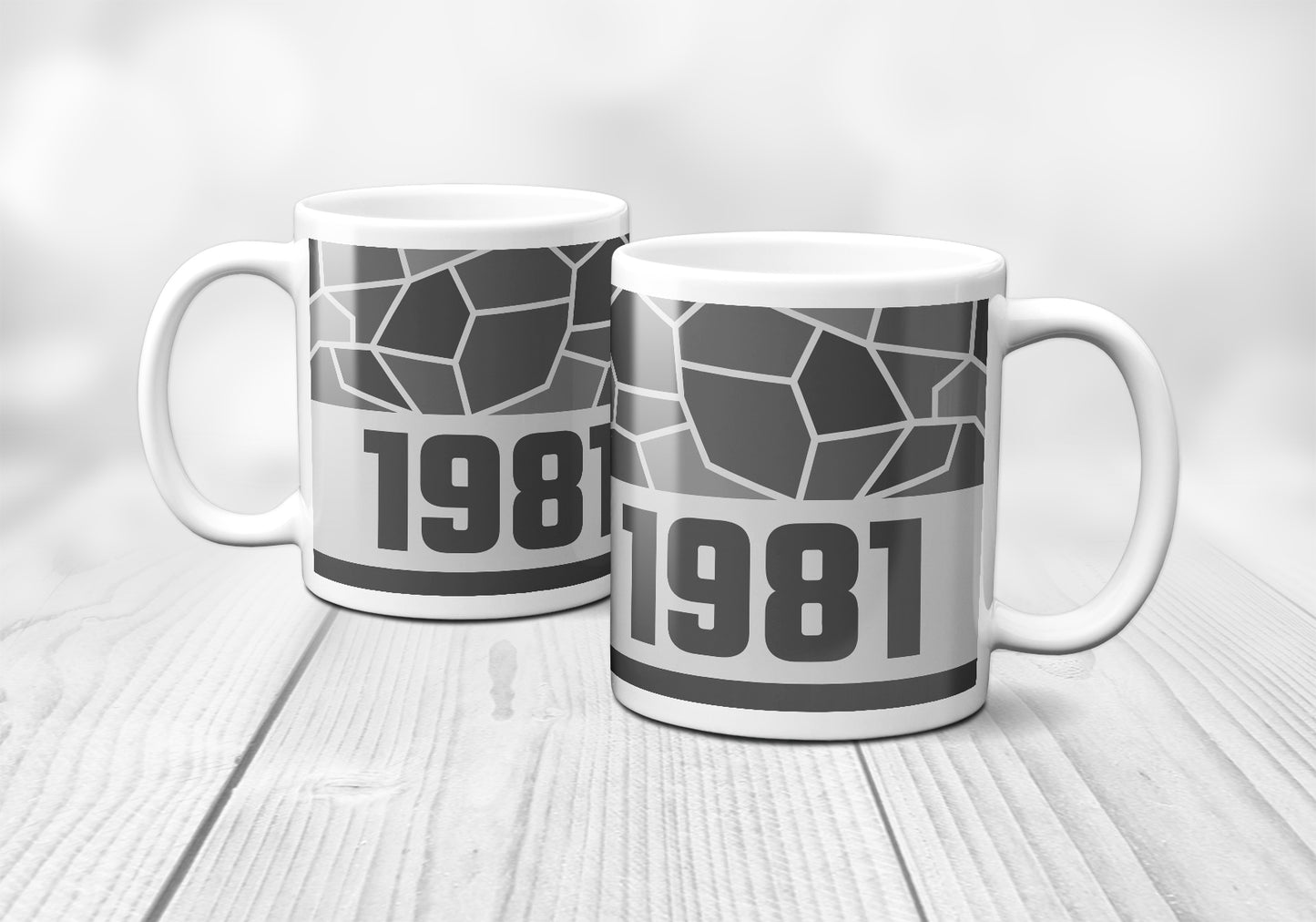 1981 Year Mug (11oz, Melange Grey)