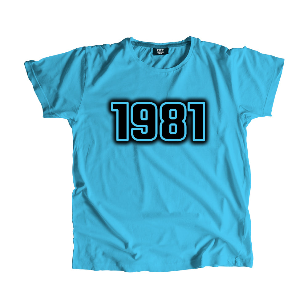 1981 Vintage Heritage Year Men Unisex T-Shirt (Sky Blue)
