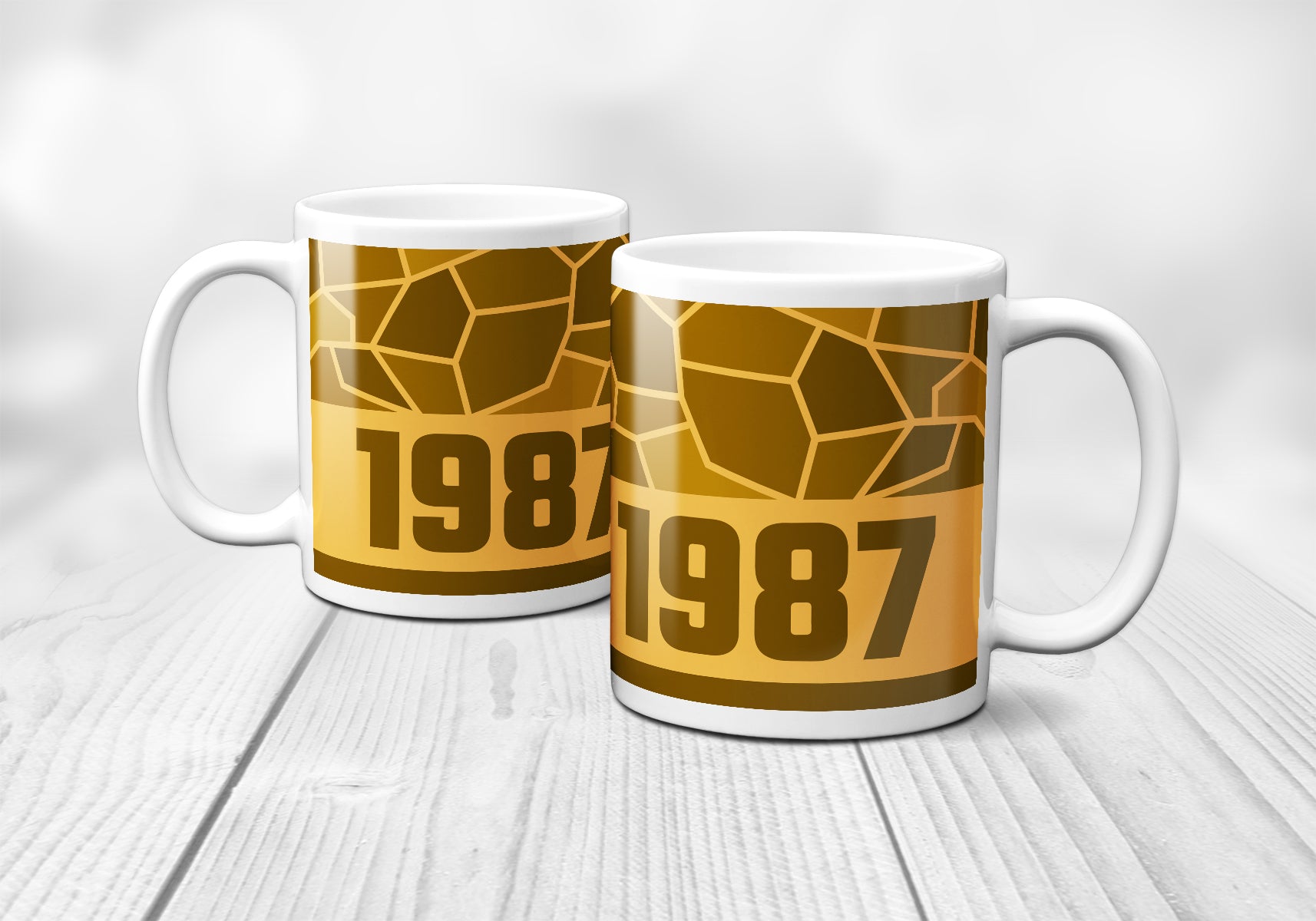 1987 Year Mug (11oz, Golden Yellow)