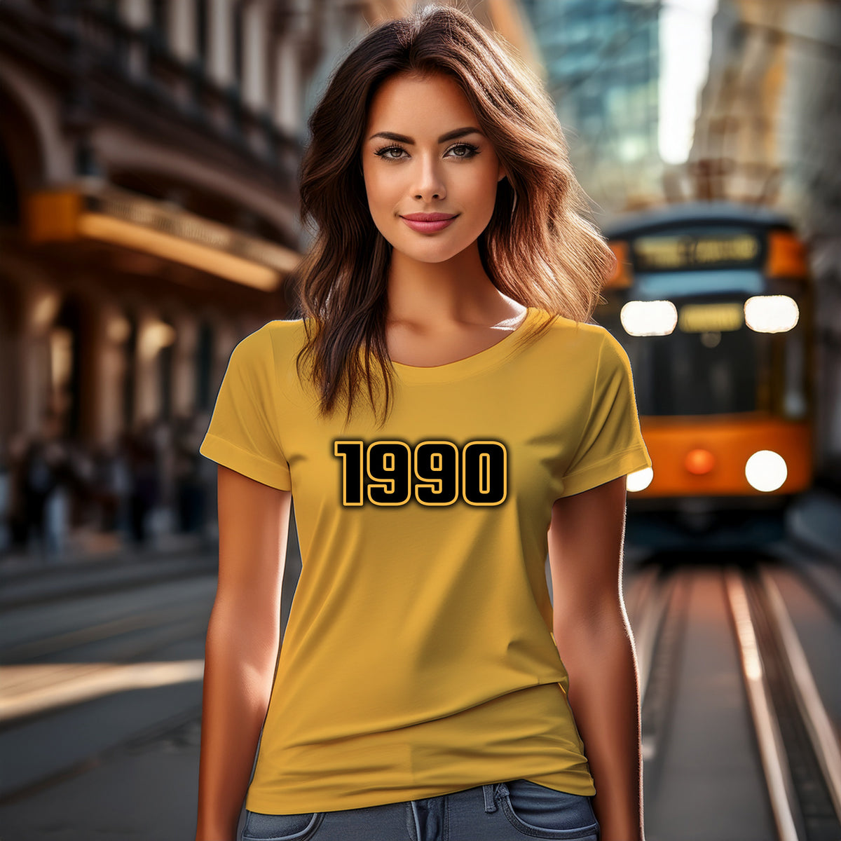 1990 Women T-Shirt | Vintage Birth Year Shirt | City Posters Plus