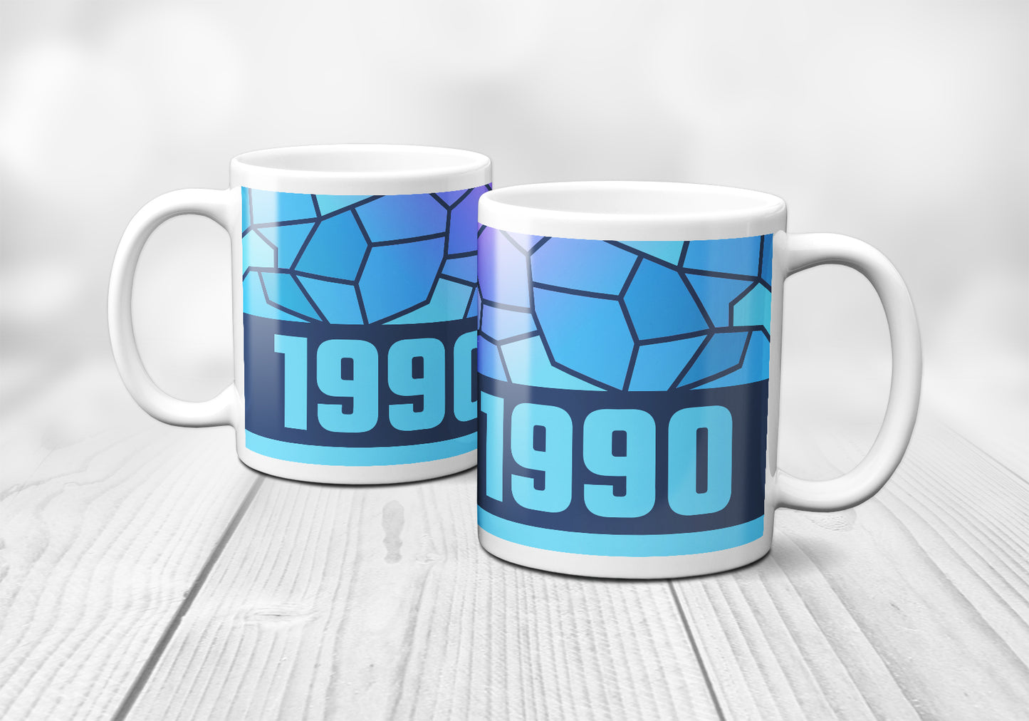 1990 Year Mug (11oz, Navy Blue)