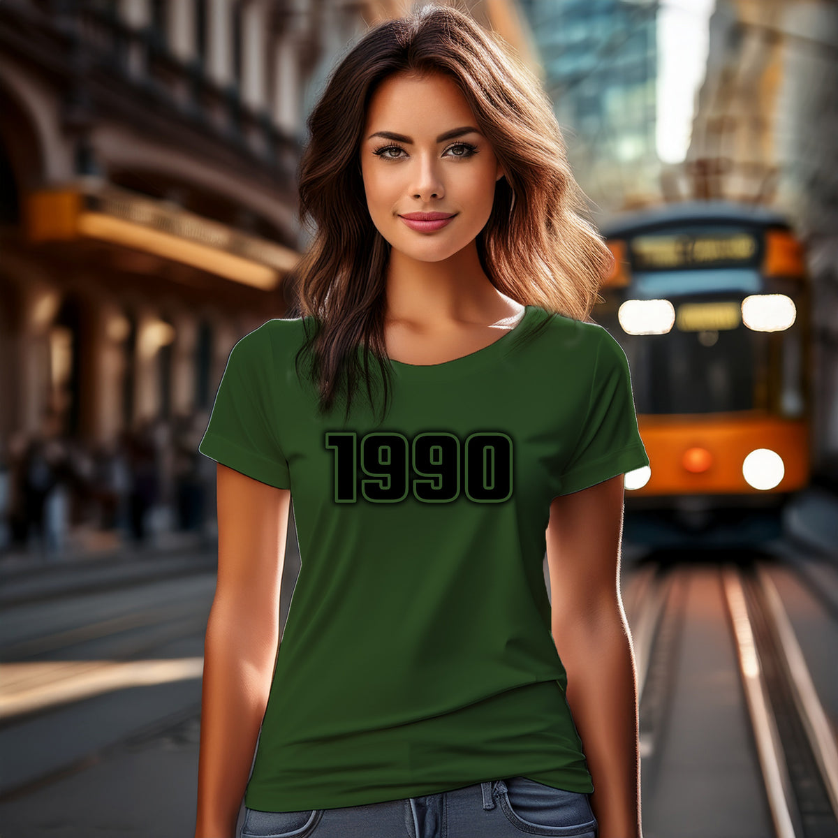 1990 Women T-Shirt | Vintage Birth Year Shirt | City Posters Plus