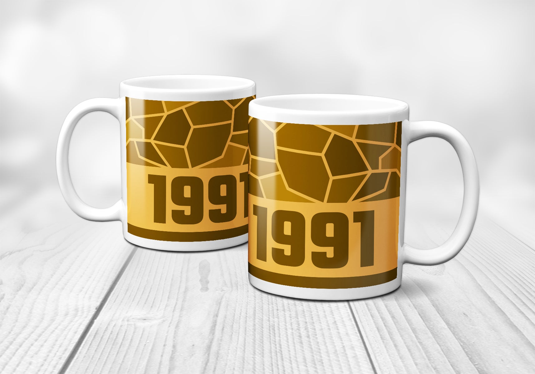 1991 Year Mug (11oz, Golden Yellow)