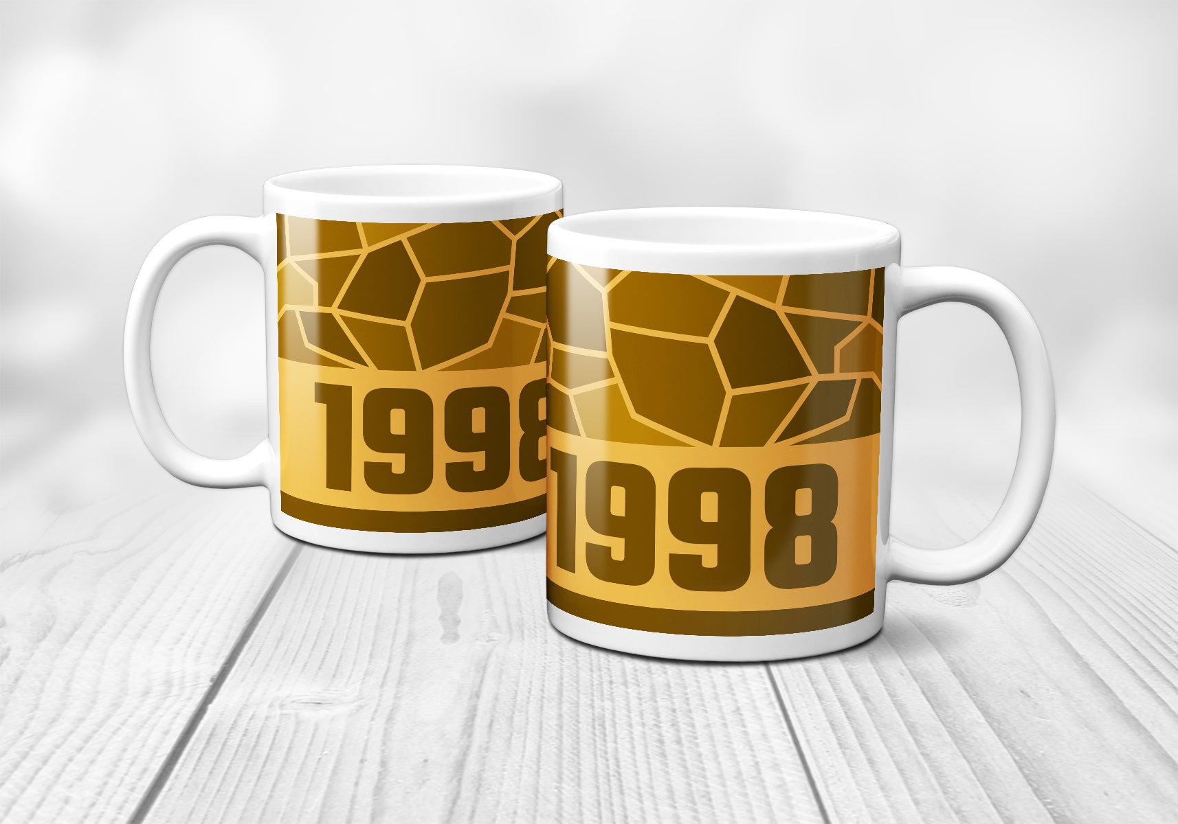 1998 Year Mug (11oz, Golden Yellow)